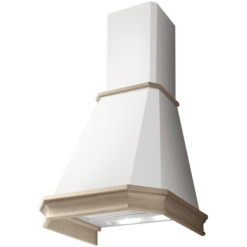 Hota incorporabila decorativa Elica EMERALD WH/A/60, Putere de absorbtie 435 mc/h, Sistem recirculare, Iluminare LED, Filtru de grasime, Clasa D, 60 cm, Alb