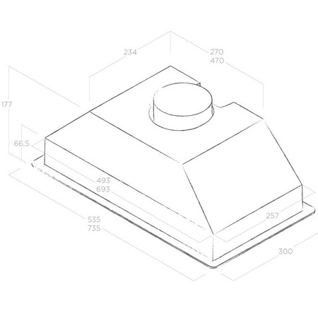 Hota incorporabila Elica ERA GR/A/52, Putere de absorbtie 220 mc/h, Sistem recirculare, Iluminare LED, Filtru de grasime, Clasa C, 52 cm, Argintiu
