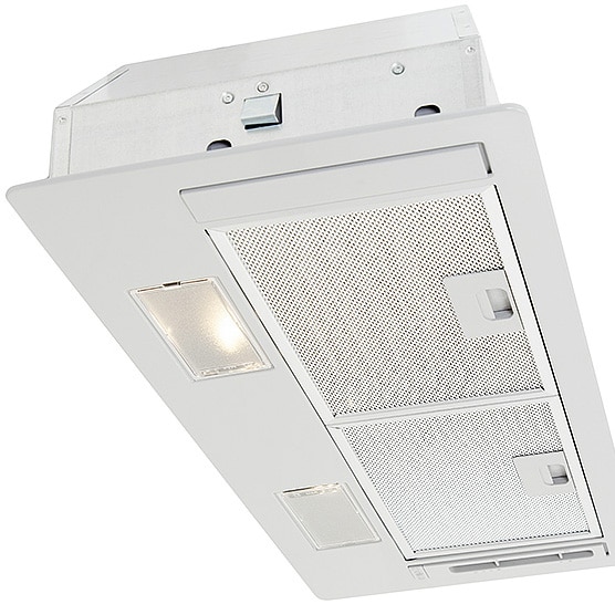 Hota incorporabila Elica ERA GR/A/72, Putere de absorbtie 220 mc/h, Sistem recirculare, Iluminare LED, Filtru de grasime, Clasa C, 72 cm, Argintiu