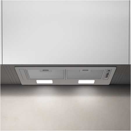 Hota incorporabila Elica ERA GR/A/72, Putere de absorbtie 220 mc/h, Sistem recirculare, Iluminare LED, Filtru de grasime, Clasa C, 72 cm, Argintiu