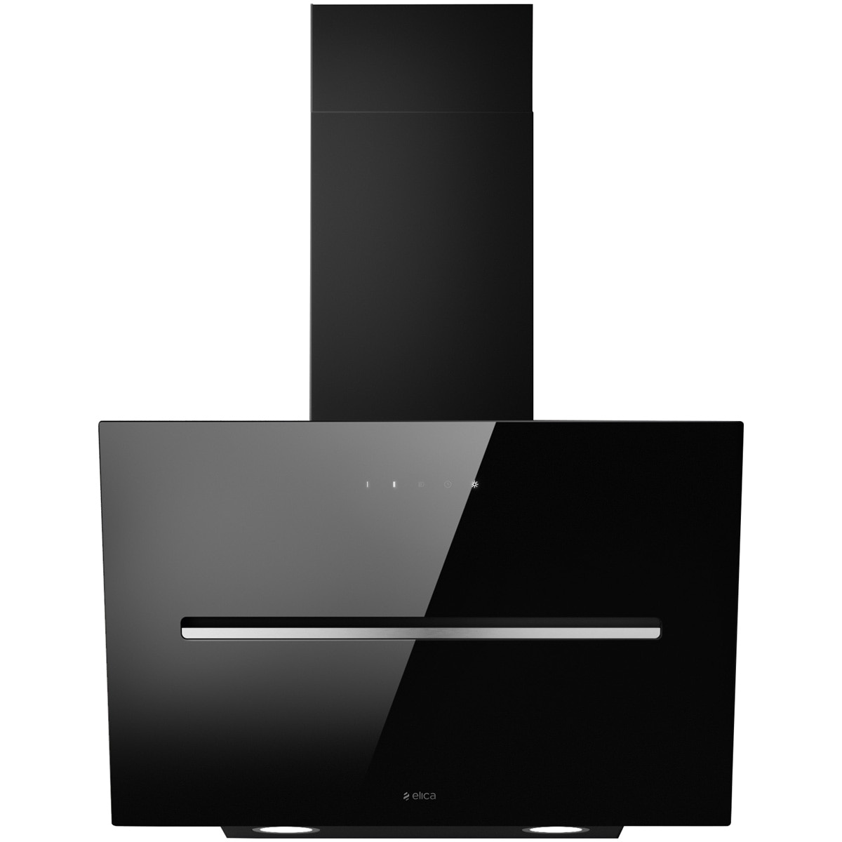 Hota incorporabila decorativa Elica SHY BL/A/60, Putere de absorbtie 650 mc/h, Sistem recirculare, Control digital, Iluminare LED, Filtru de grasime, Clasa A, 60 cm, Negru