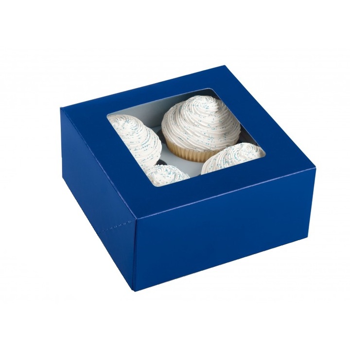 Set cutii pentru briose, 3 bucati, rosu, albastru, galben, Wilton