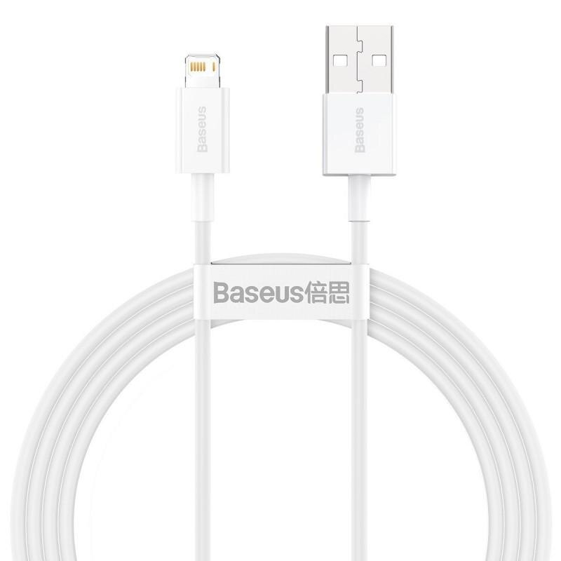 Cablu pentru incarcare si transfer de date Baseus Superior, USB/Lightning, 2.4A, 1.5m, Alb