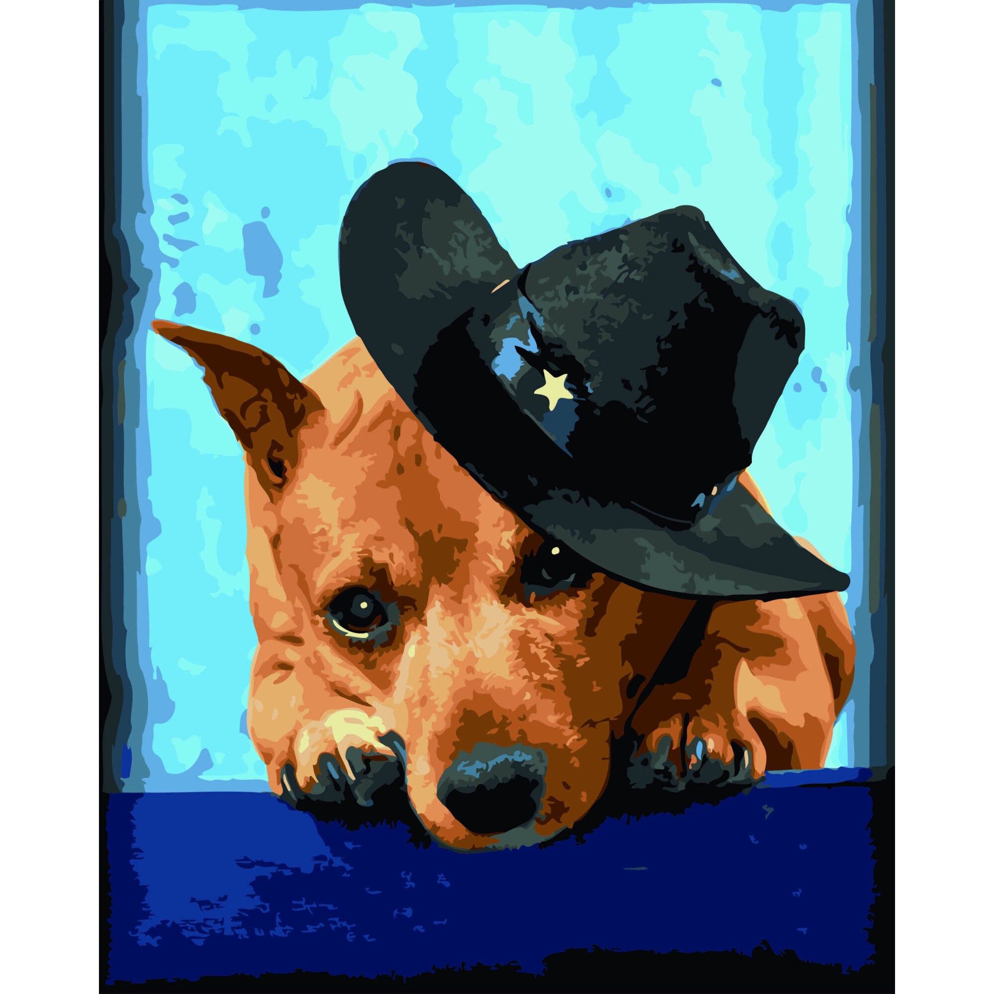 Set Pictura pe numere 40x50 cm, Panza din bumbac pe rama de lemn (PDP-1791)