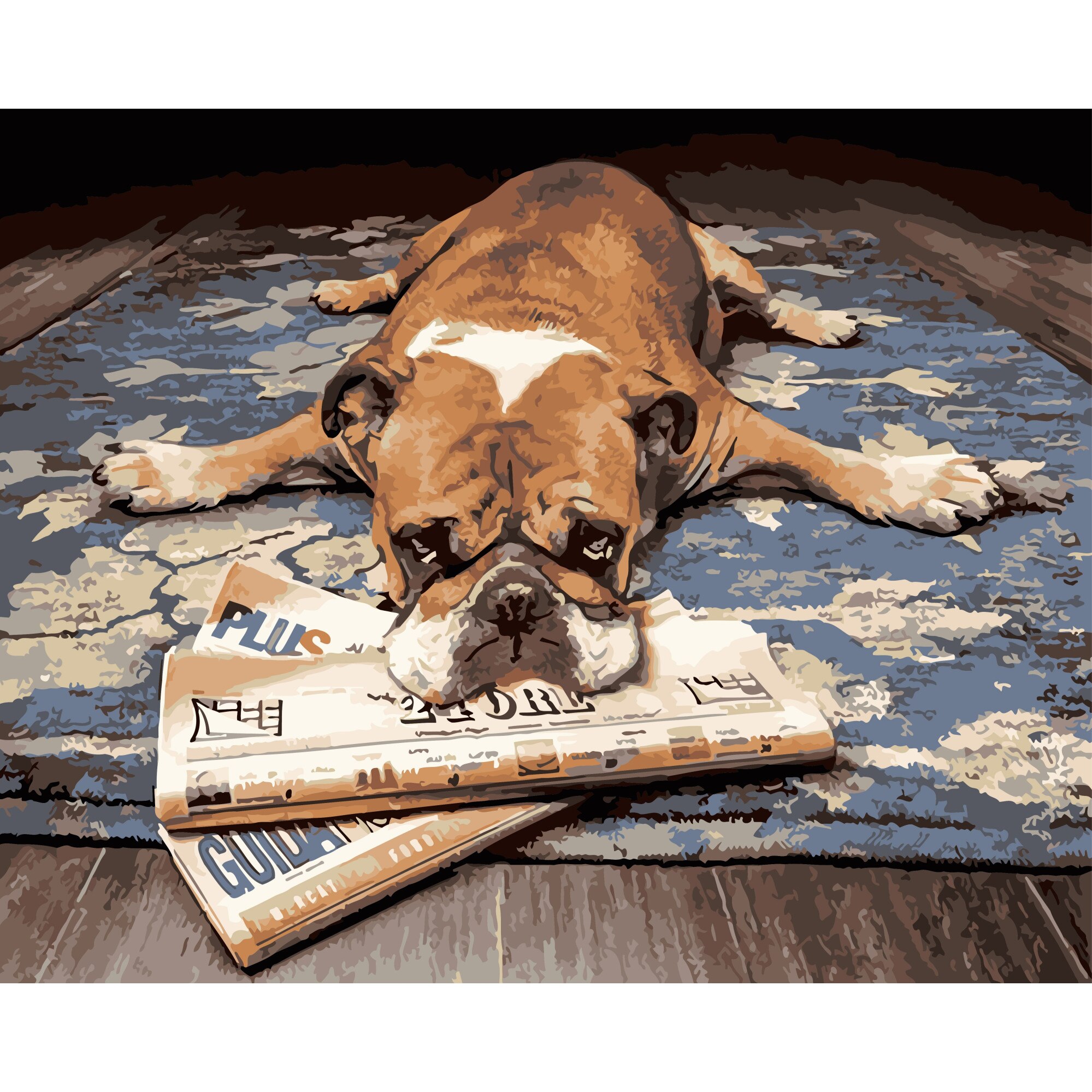 Set Pictura pe numere 40x50 cm, Panza din bumbac pe rama de lemn (PDP-1834)