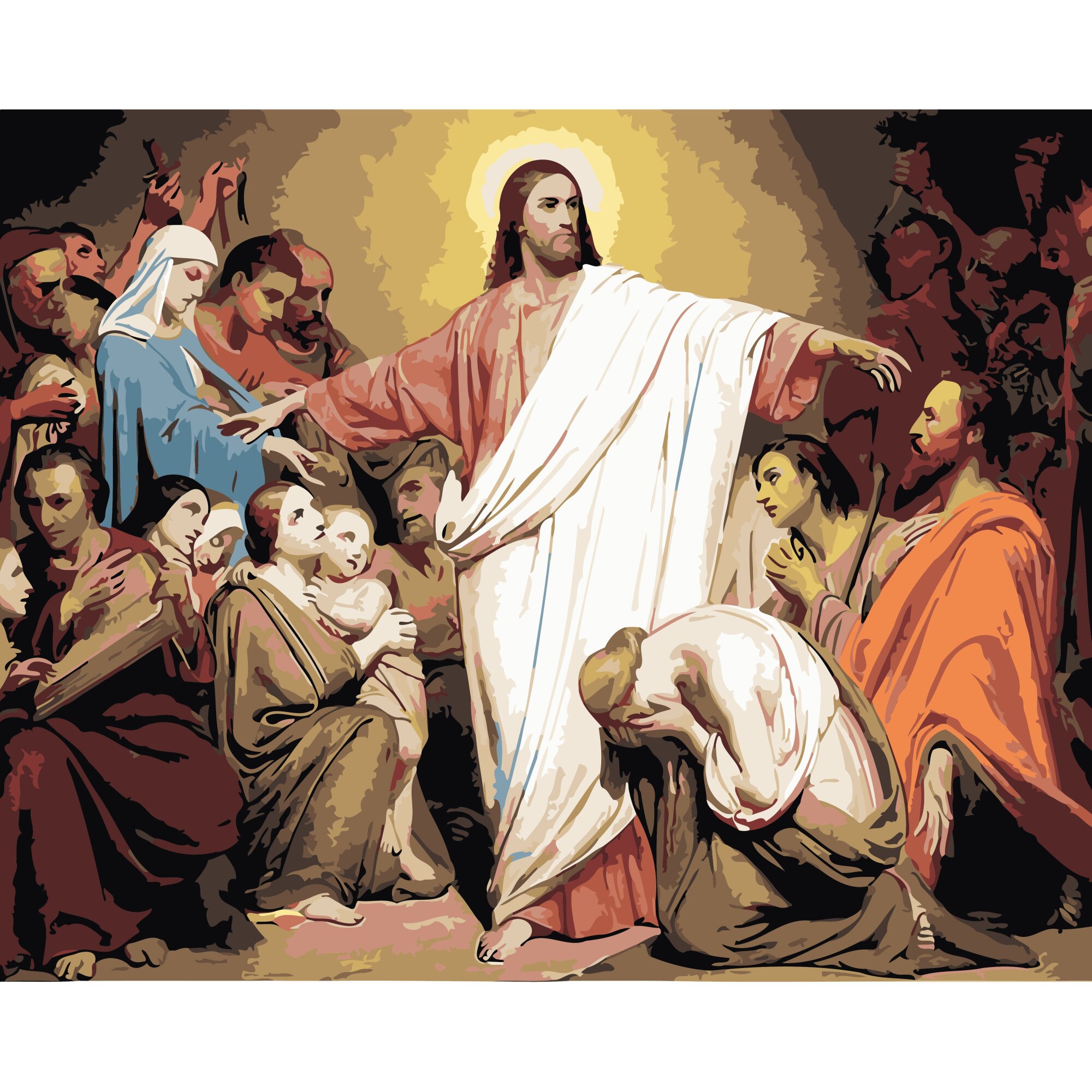 Set Pictura pe numere 40x50 cm, Panza din bumbac pe rama de lemn (PDP-1792)