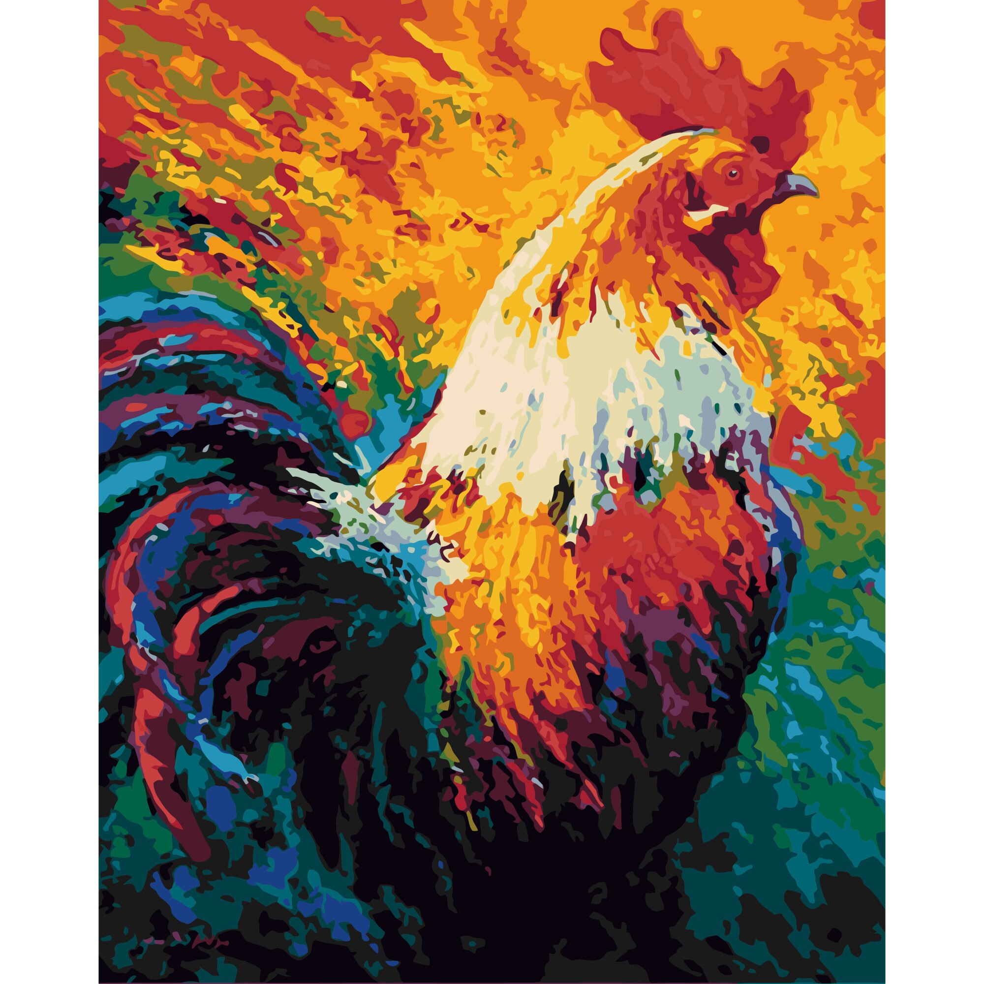 Set Pictura pe numere 40x50 cm, Panza din bumbac pe rama de lemn (PDP-1843)