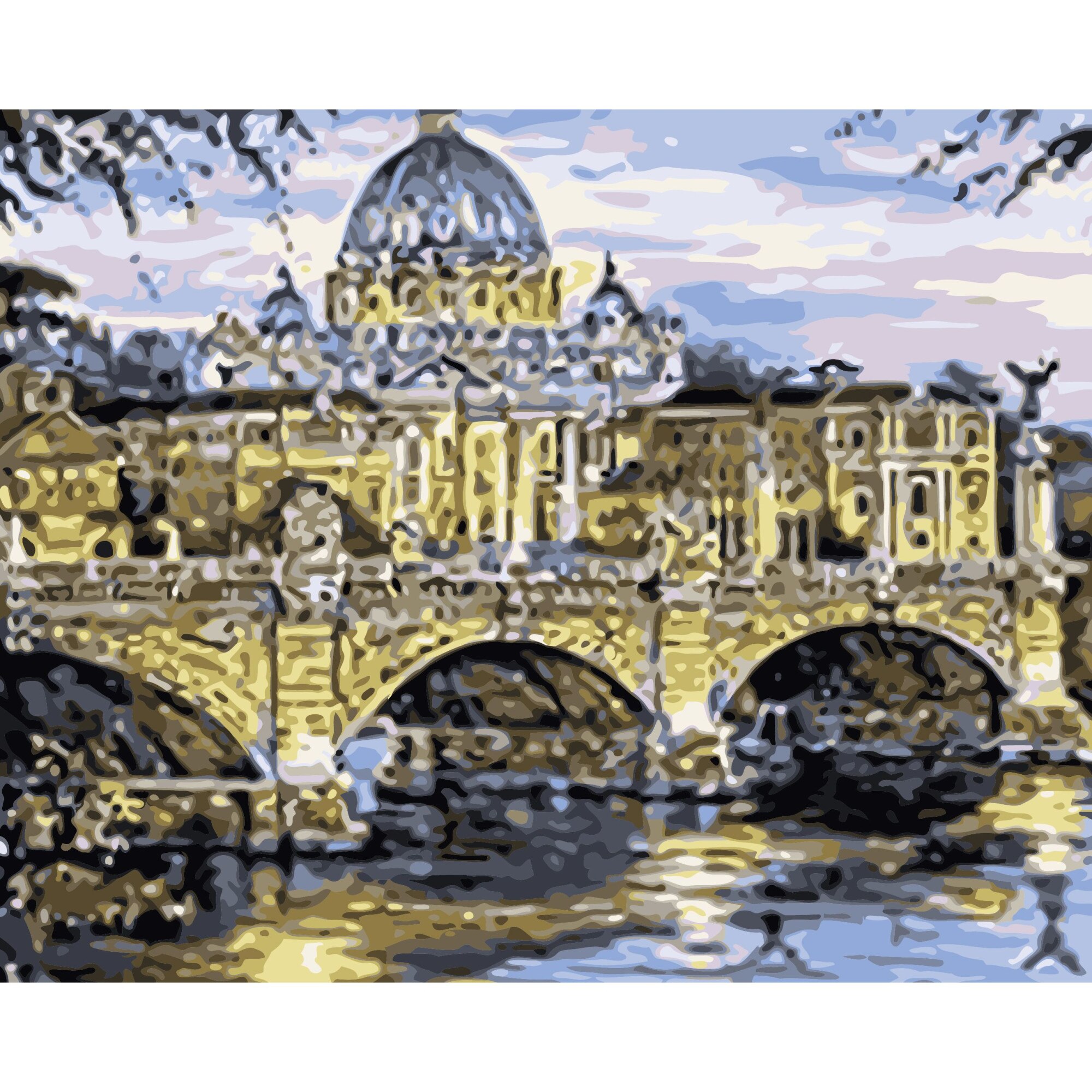 Set Pictura pe numere 40x50 cm, Panza din bumbac pe rama de lemn (PDP-2765)