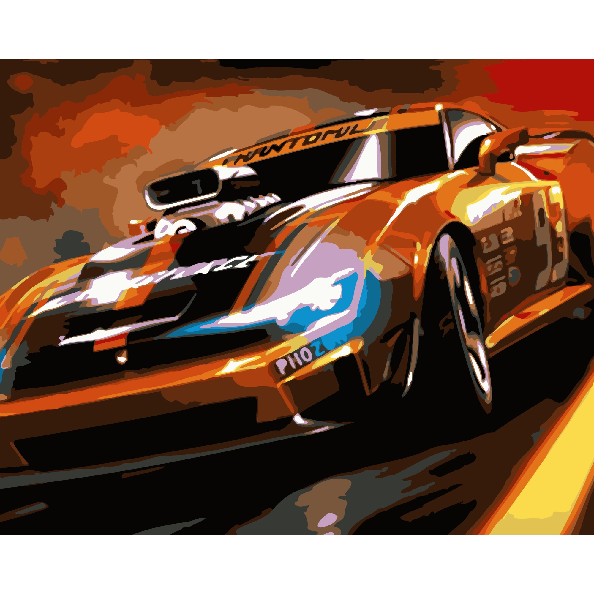 Set Pictura pe numere 40x50 cm, Panza din bumbac pe rama de lemn (PDP-1824)