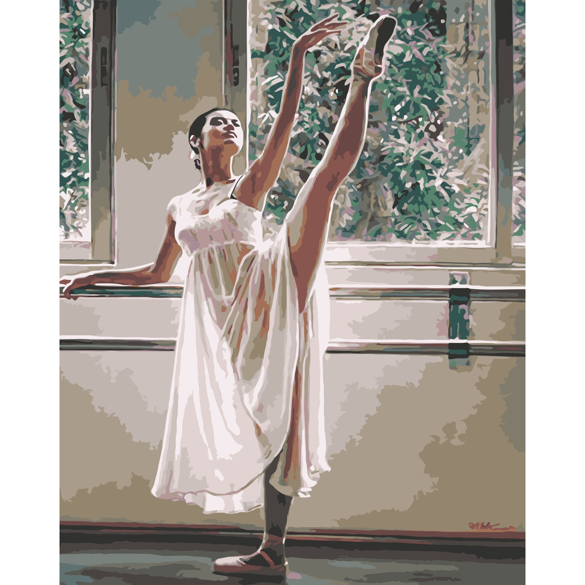 Set Pictura pe numere 40x50 cm, Panza din bumbac pe rama de lemn (PDP-1821)