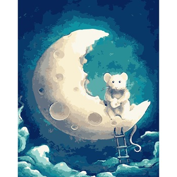 Set Pictura pe numere 40x50 cm, Panza din bumbac pe rama de lemn (PDP-1802) Set Pictura pe numere 40x50 cm, Panza din bumbac pe rama de lemn (PDP-1802)