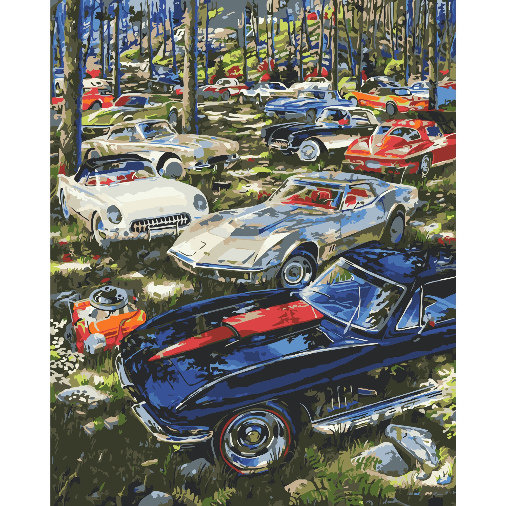 Set Pictura pe numere 40x50 cm, Panza din bumbac pe rama de lemn (PDP-1780)