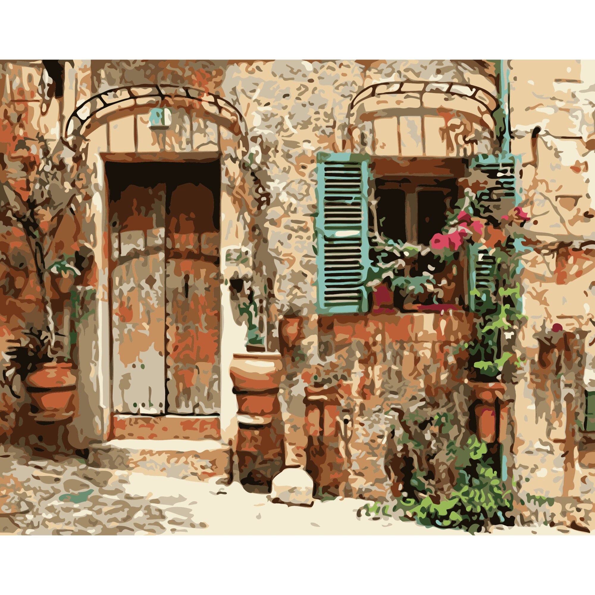 Set Pictura pe numere 40x50 cm, Panza din bumbac pe rama de lemn (PDP-2756)