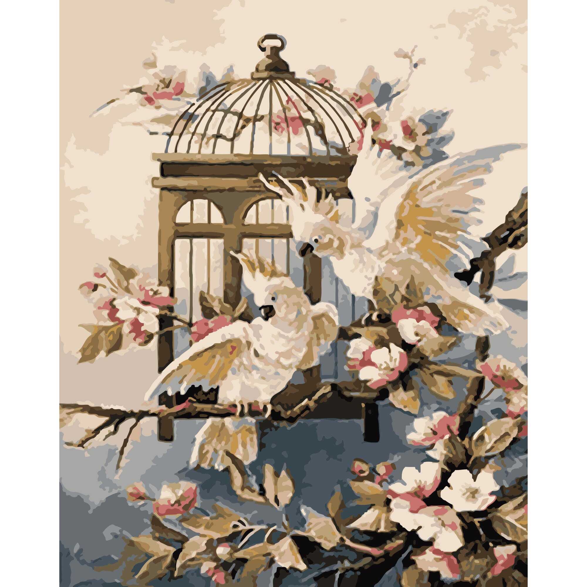 Set Pictura pe numere 40x50 cm, Panza din bumbac pe rama de lemn (PDP-1822)