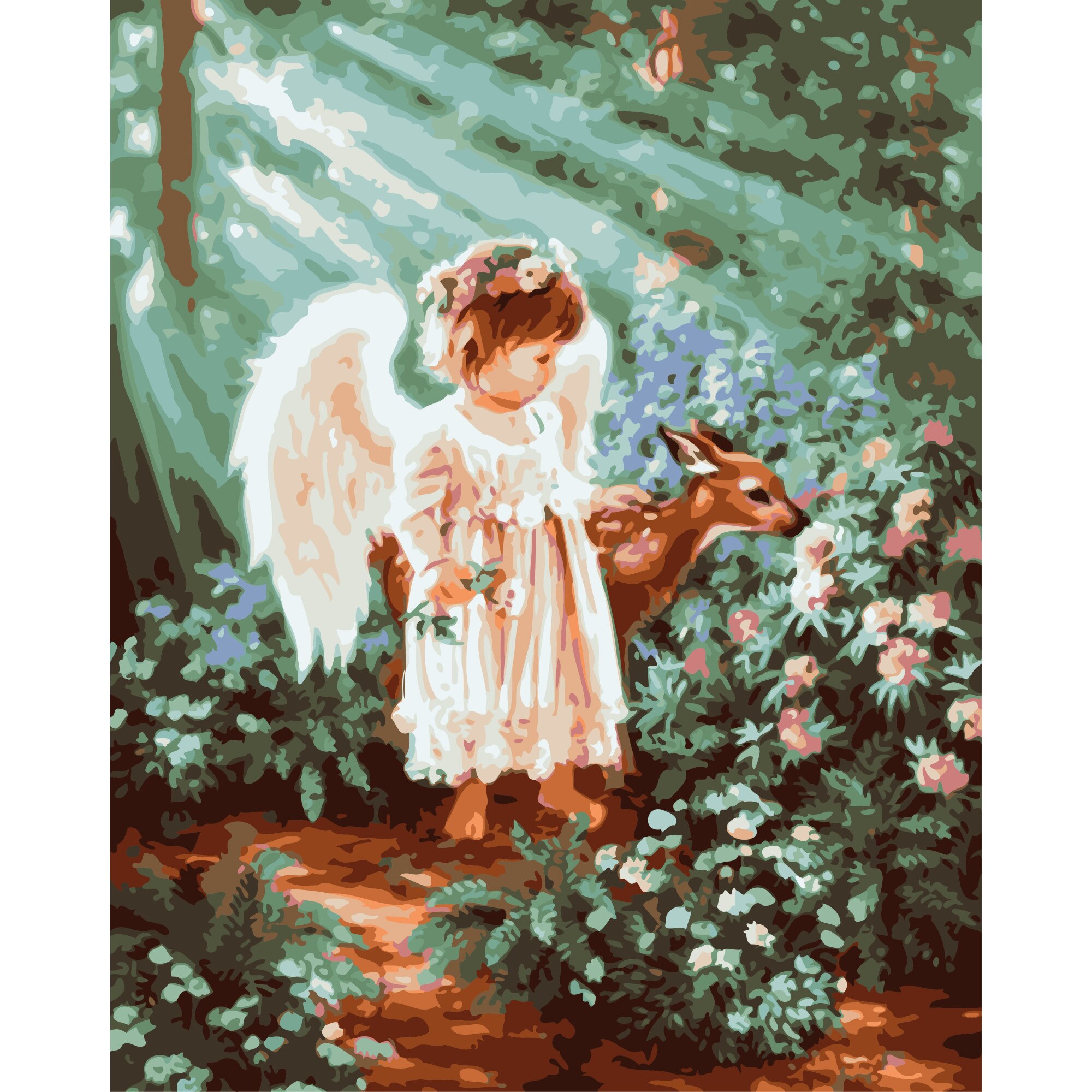 Set Pictura pe numere 40x50 cm, Panza din bumbac pe rama de lemn (PDP-1807)