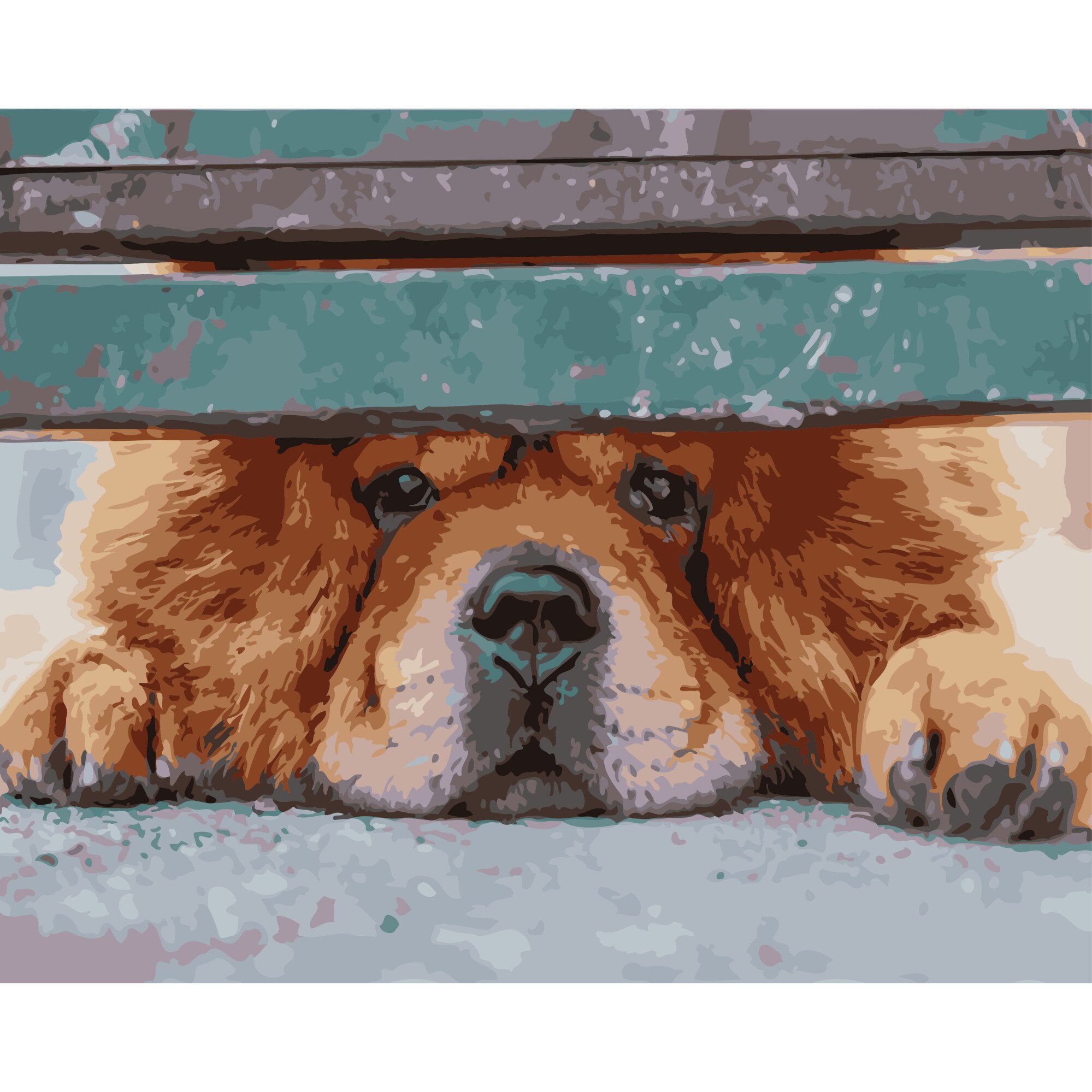 Set Pictura pe numere 40x50 cm, Panza din bumbac pe rama de lemn (PDP-1814)