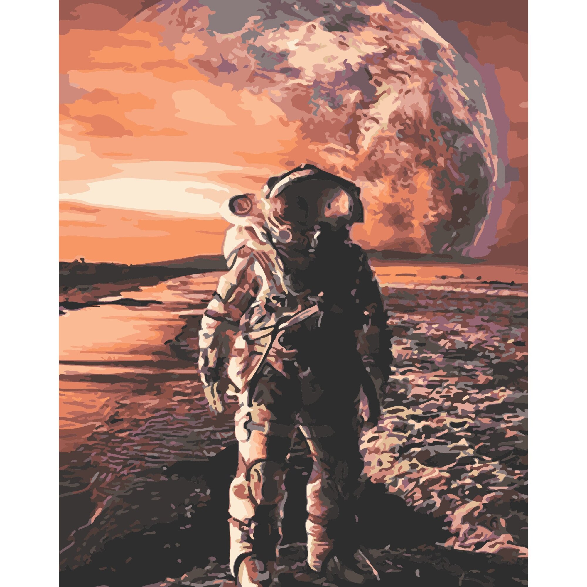 Set Pictura pe numere 40x50 cm, Panza din bumbac pe rama de lemn (PDP-2774)