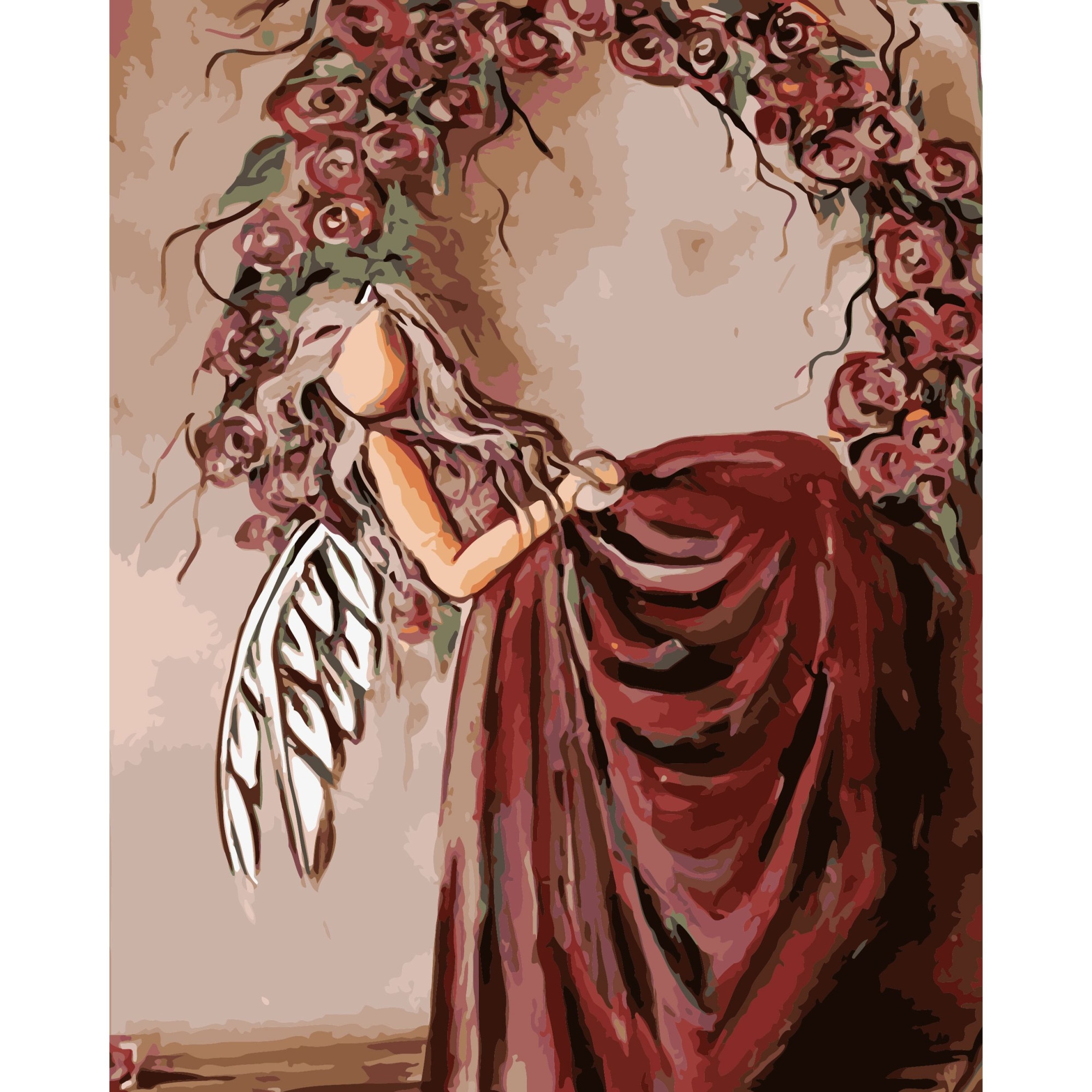 Set Pictura pe numere 40x50 cm, Panza din bumbac pe rama de lemn (PDP-2802)