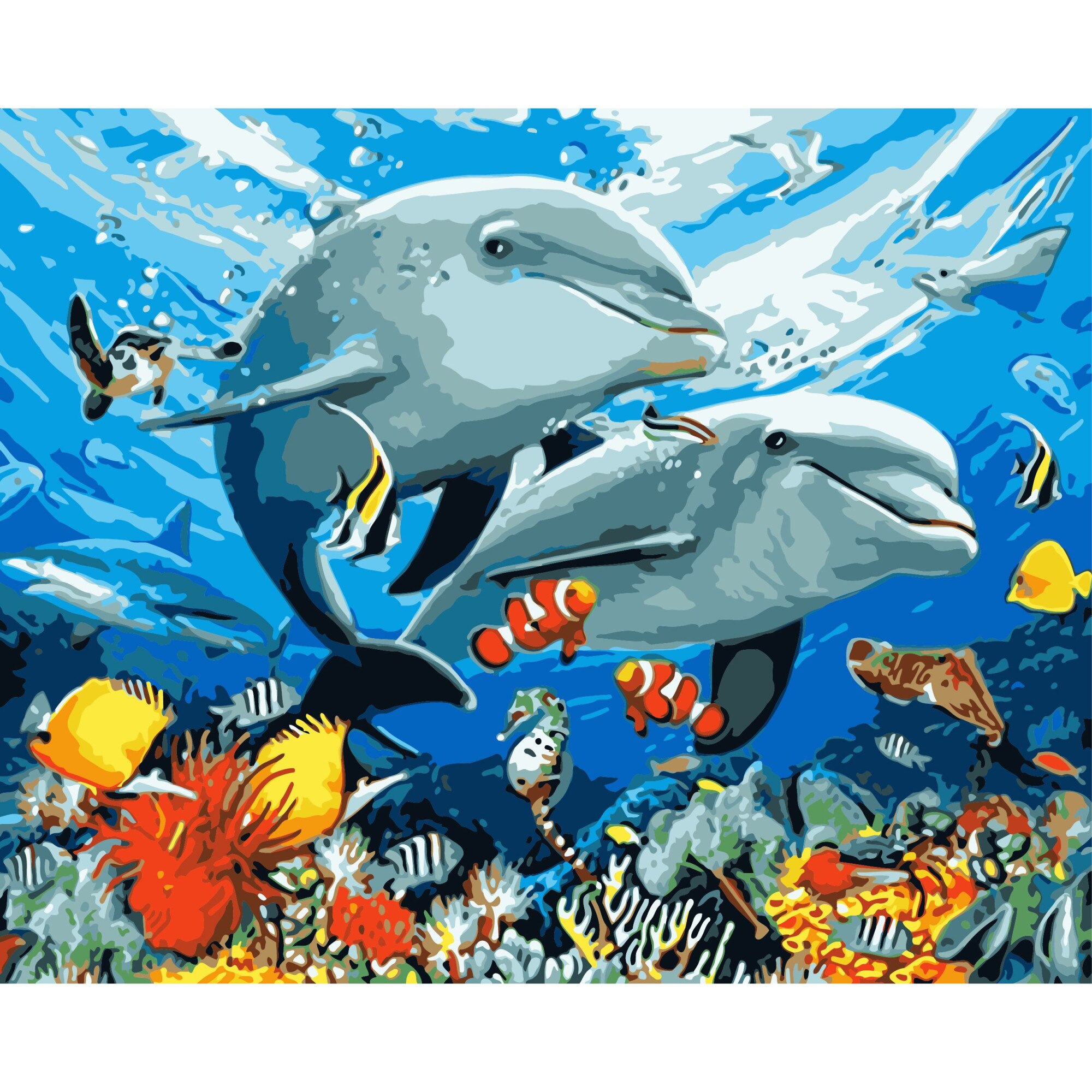 Set Pictura pe numere 40x50 cm, Panza din bumbac pe rama de lemn (PDP-2785)
