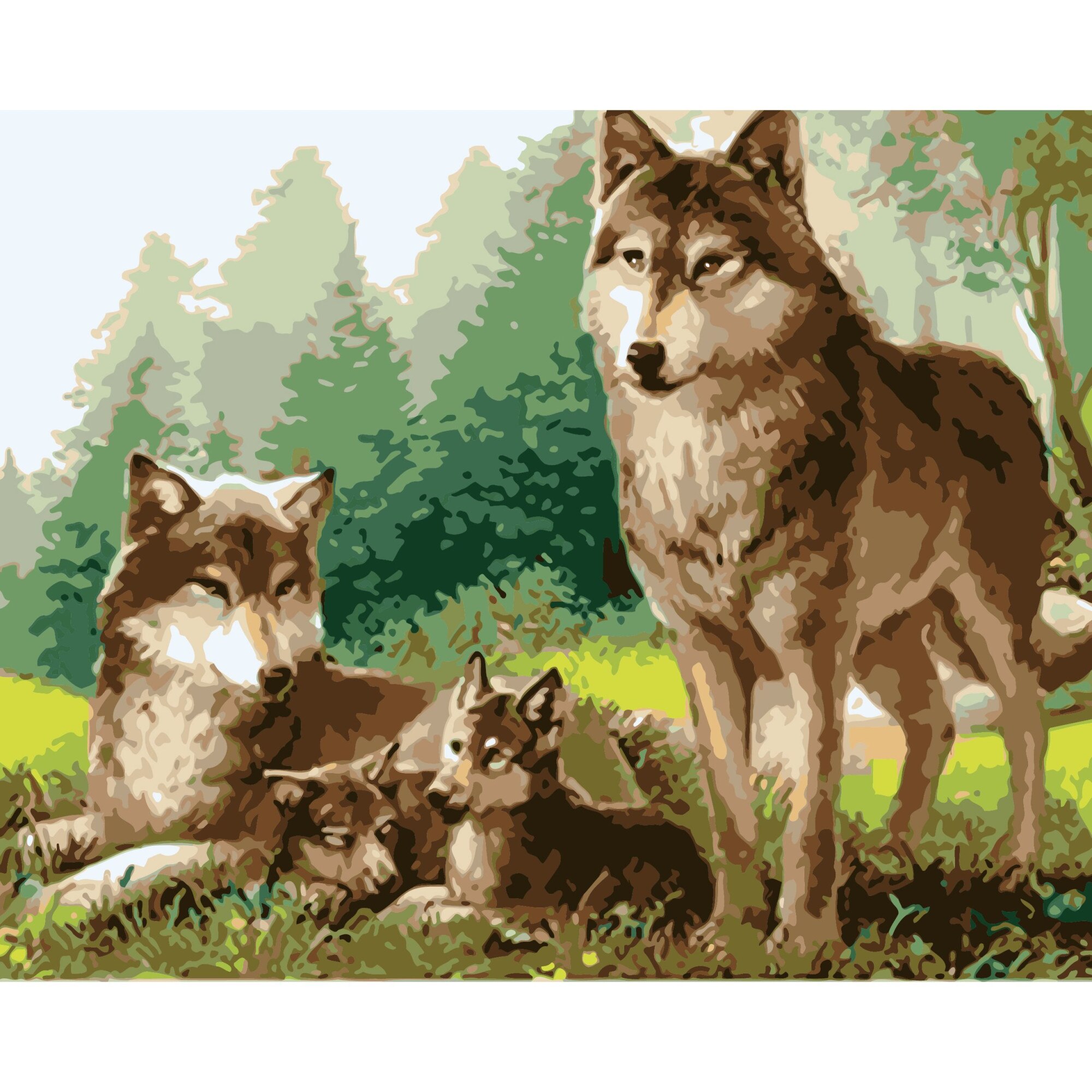 Set Pictura pe numere 40x50 cm, Panza din bumbac pe rama de lemn (PDP-2787)