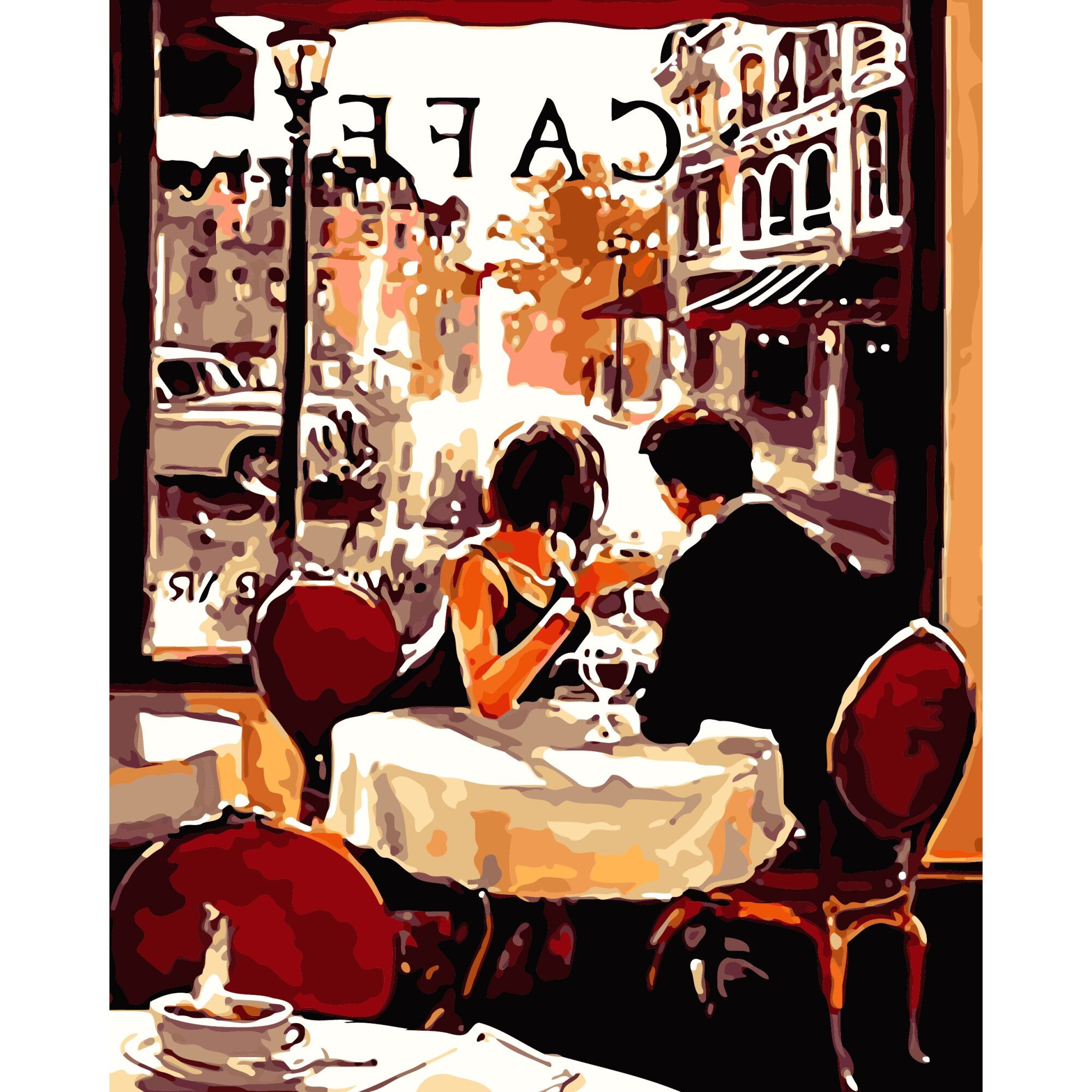 Set Pictura pe numere 40x50 cm, Panza din bumbac pe rama de lemn (PDP-2847)