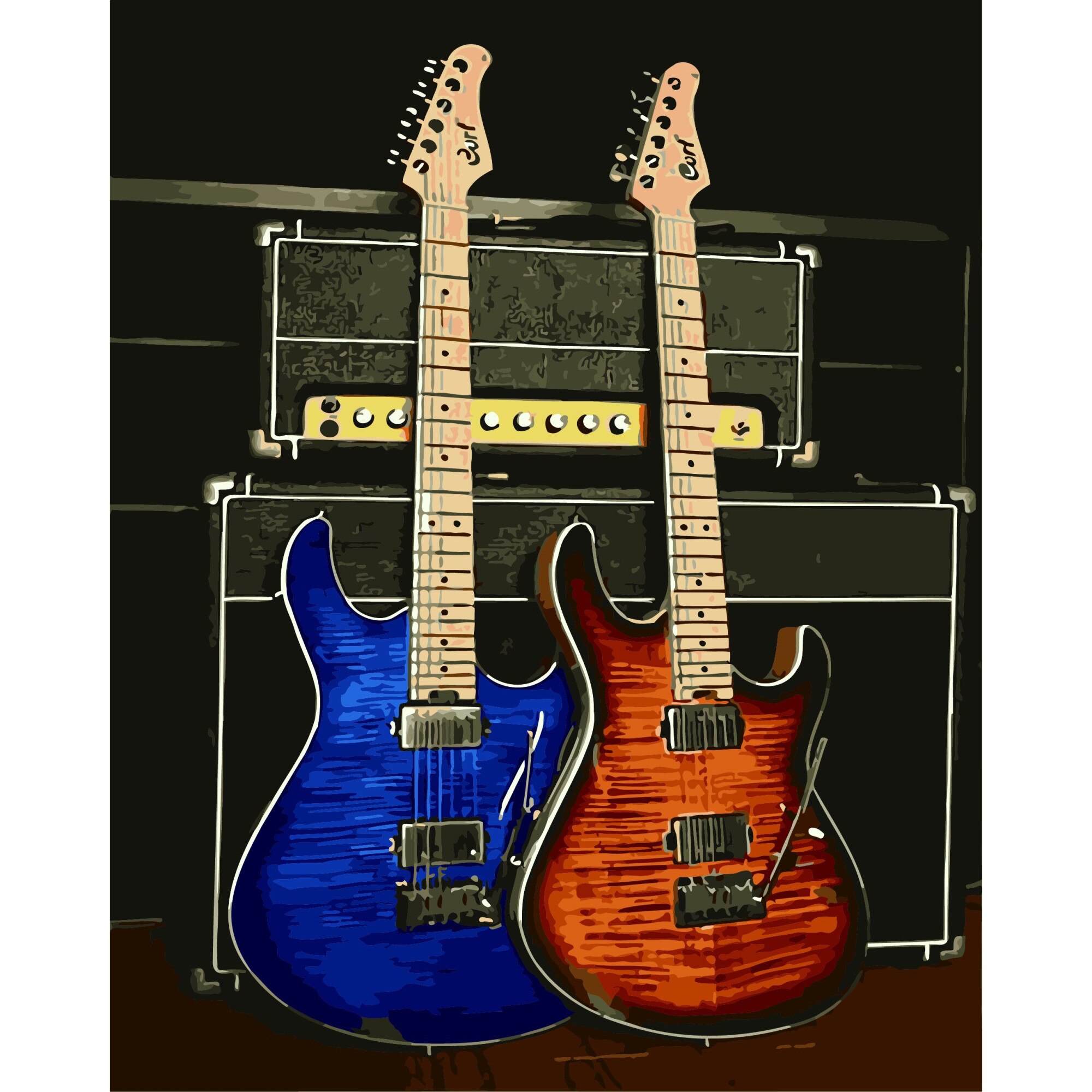 Set Pictura pe numere 40x50 cm, Panza din bumbac pe rama de lemn (PDP-2855)