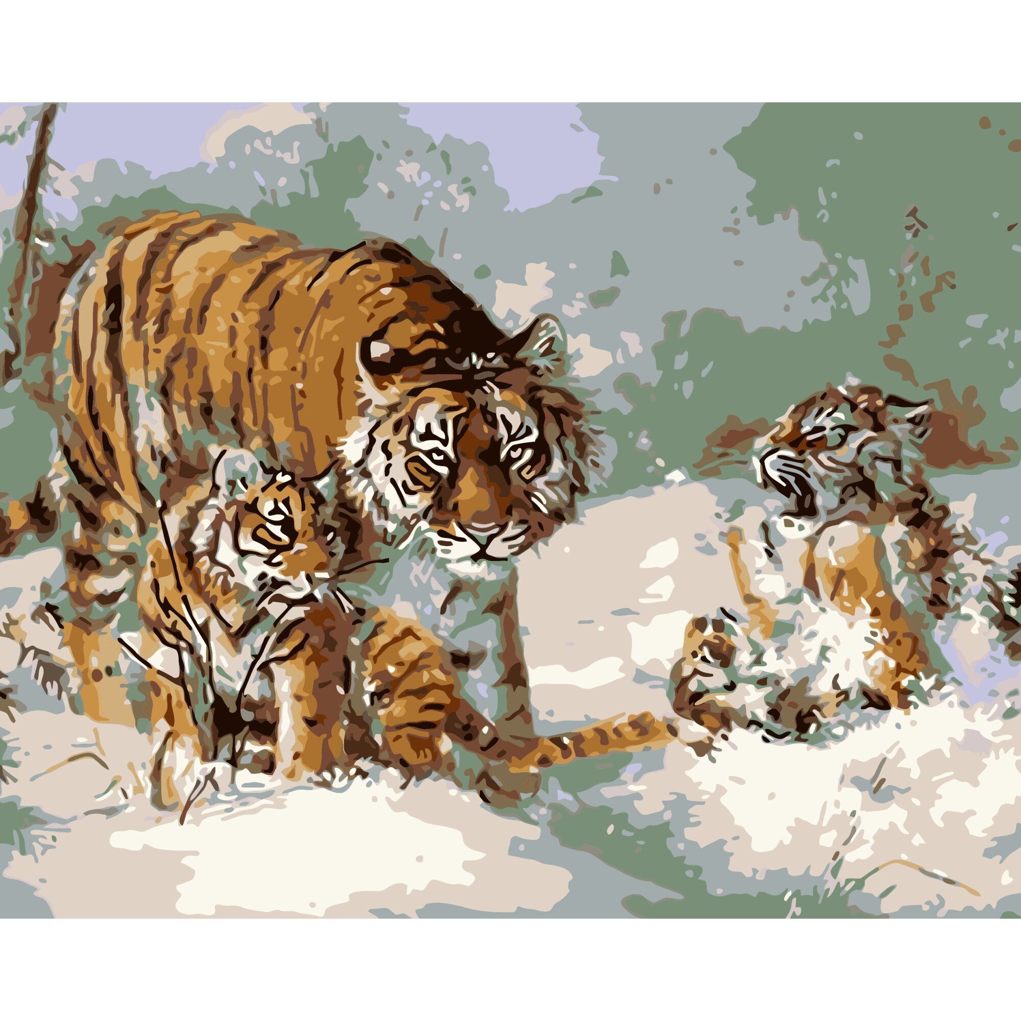 Set Pictura pe numere 40x50 cm, Panza din bumbac pe rama de lemn (PDP-2783)