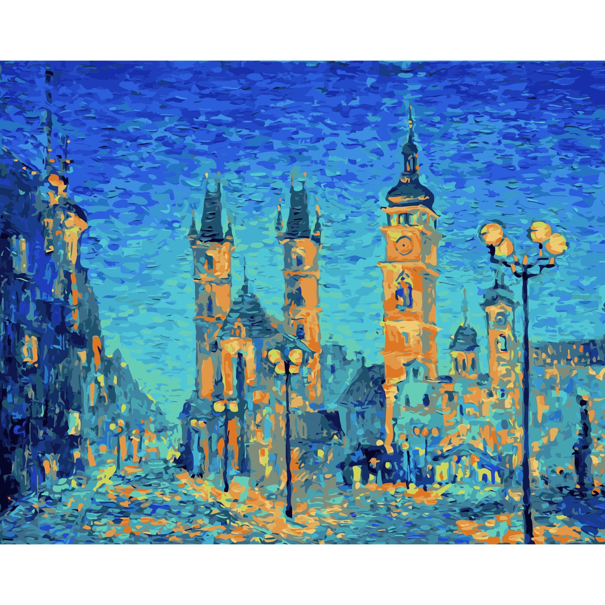 Set Pictura pe numere 40x50 cm, Panza din bumbac pe rama de lemn (PDP-2836)