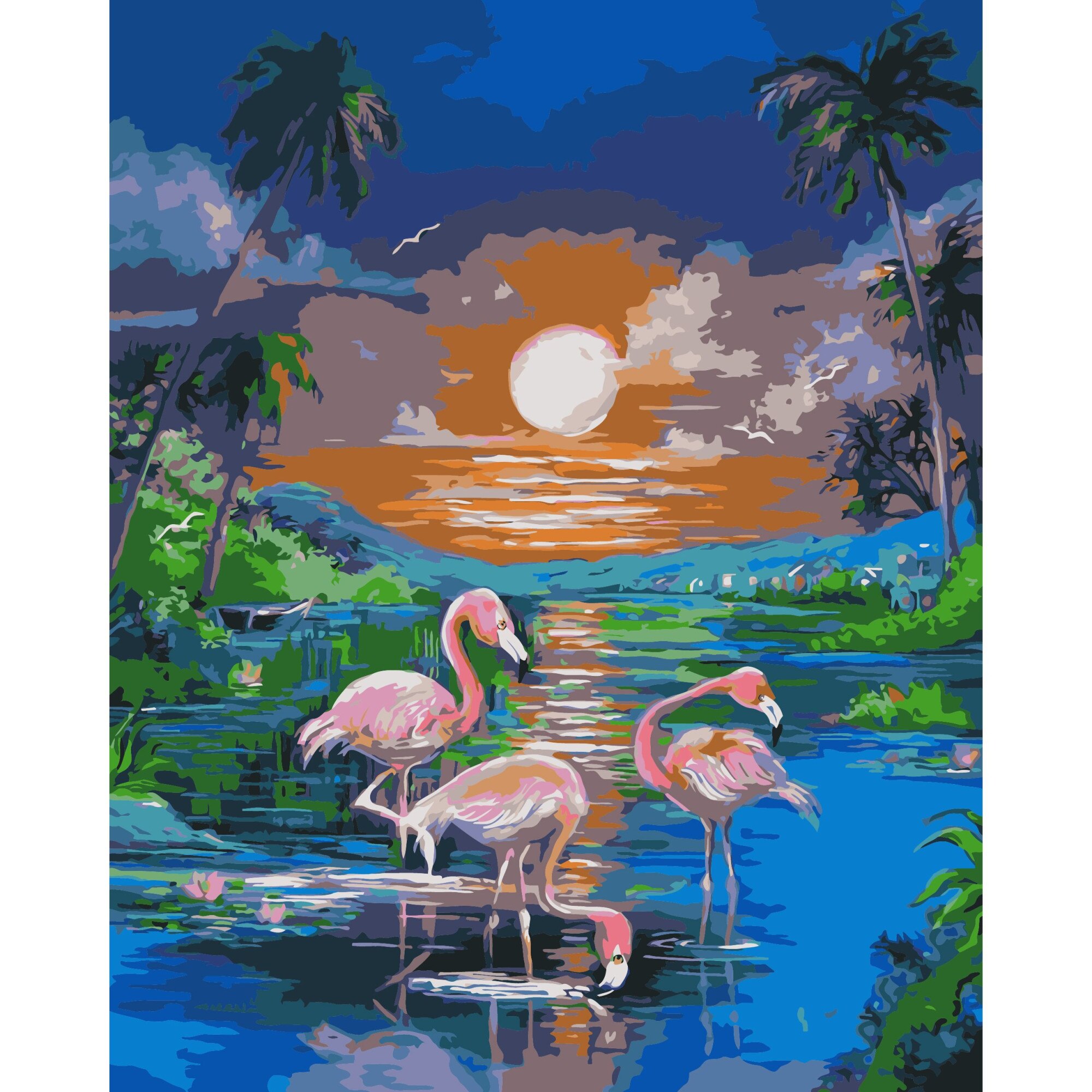 Set Pictura pe numere 40x50 cm, Panza din bumbac pe rama de lemn (PDP-2825)
