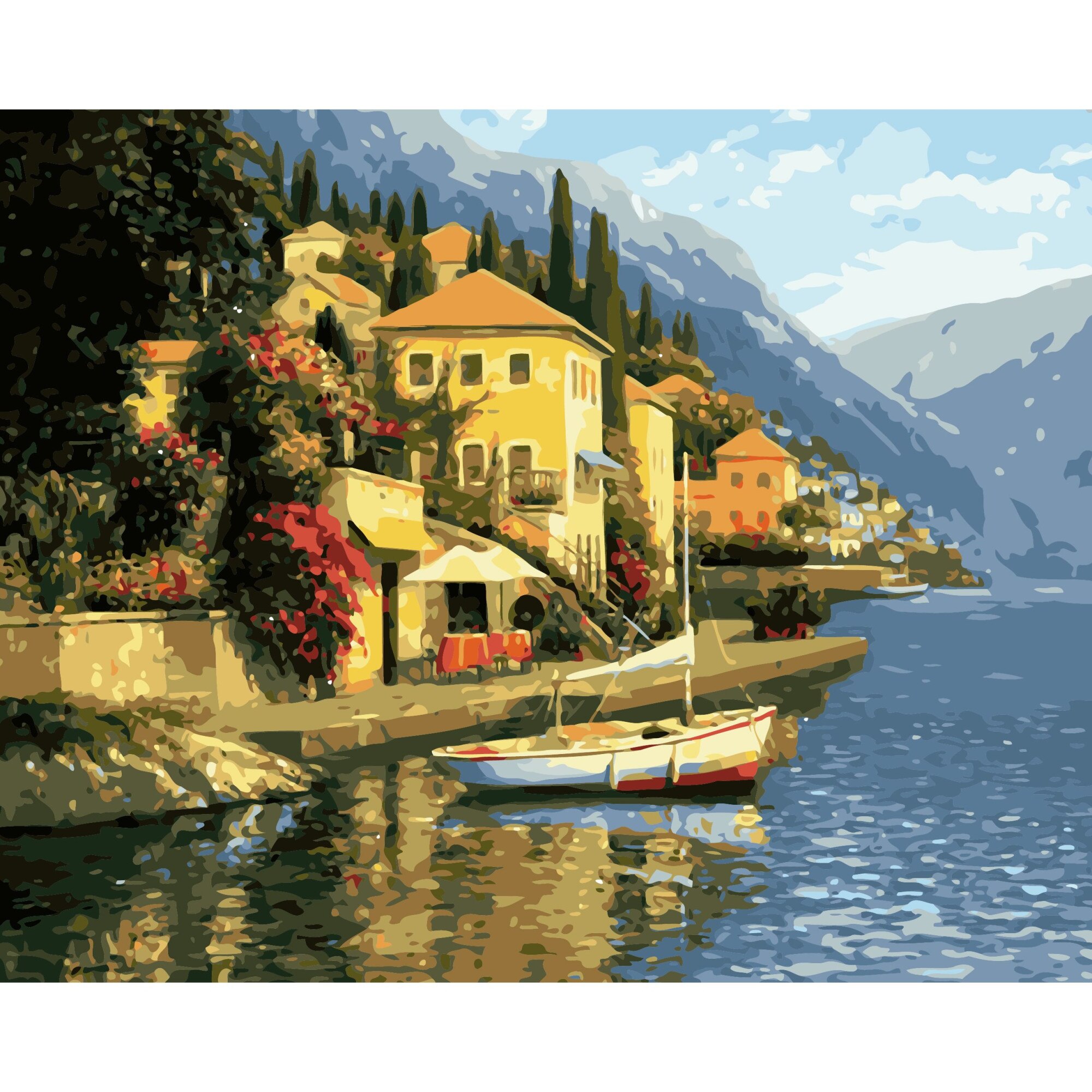 Set Pictura pe numere 40x50 cm, Panza din bumbac pe rama de lemn (PDP-2863)