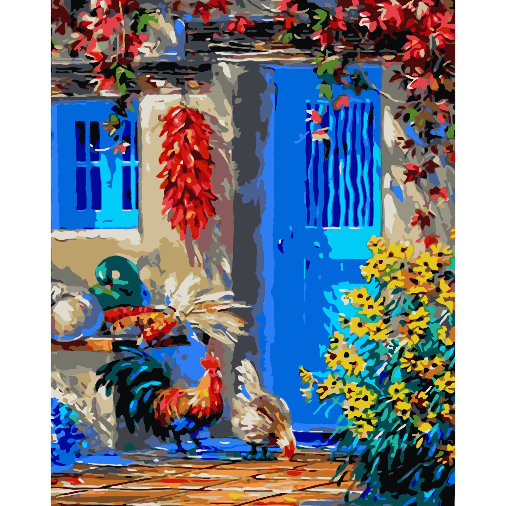 Set Pictura pe numere 40x50 cm, Panza din bumbac pe rama de lemn (PDP-2830)