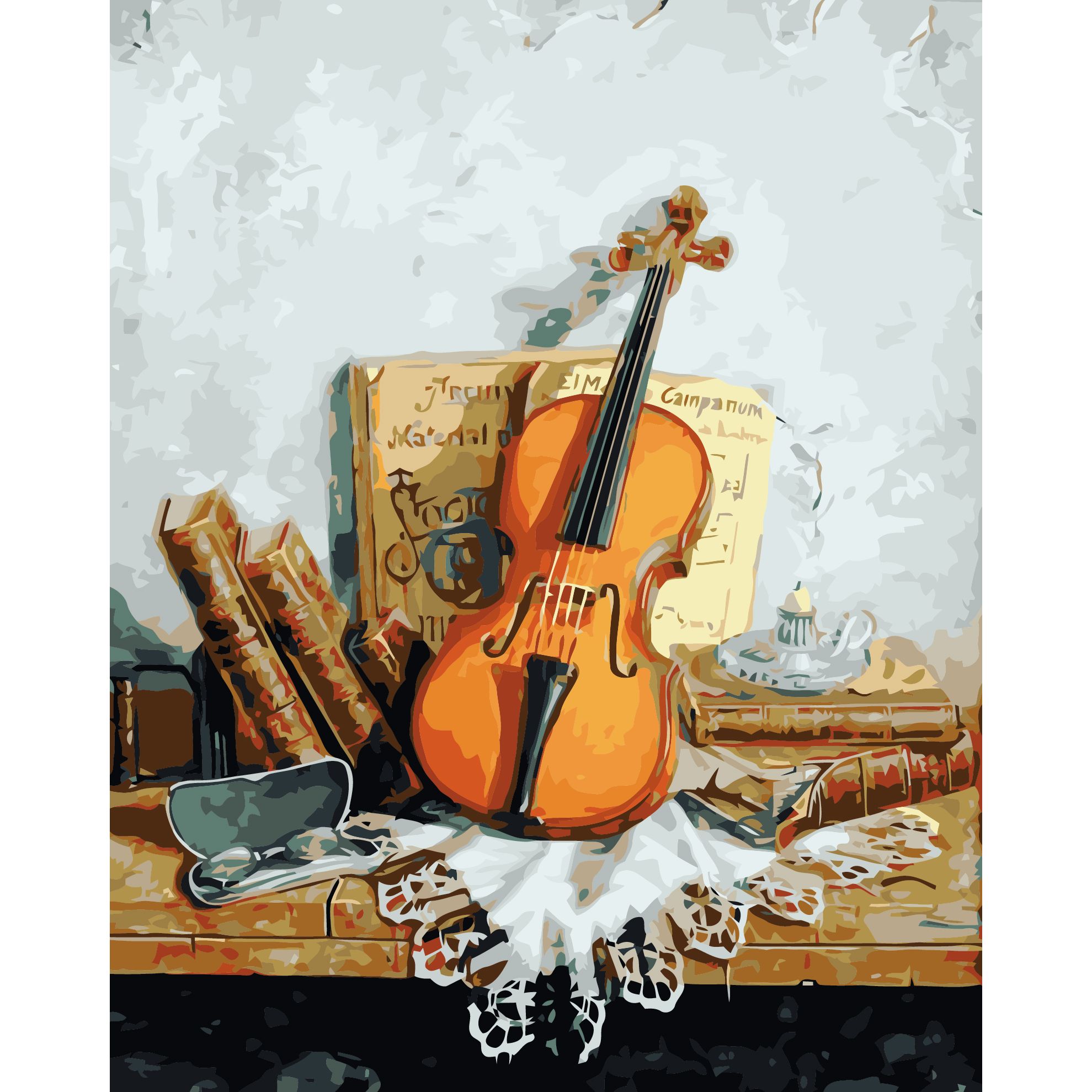 Set Pictura pe numere 40x50 cm, Panza din bumbac pe rama de lemn (PDP-2880)
