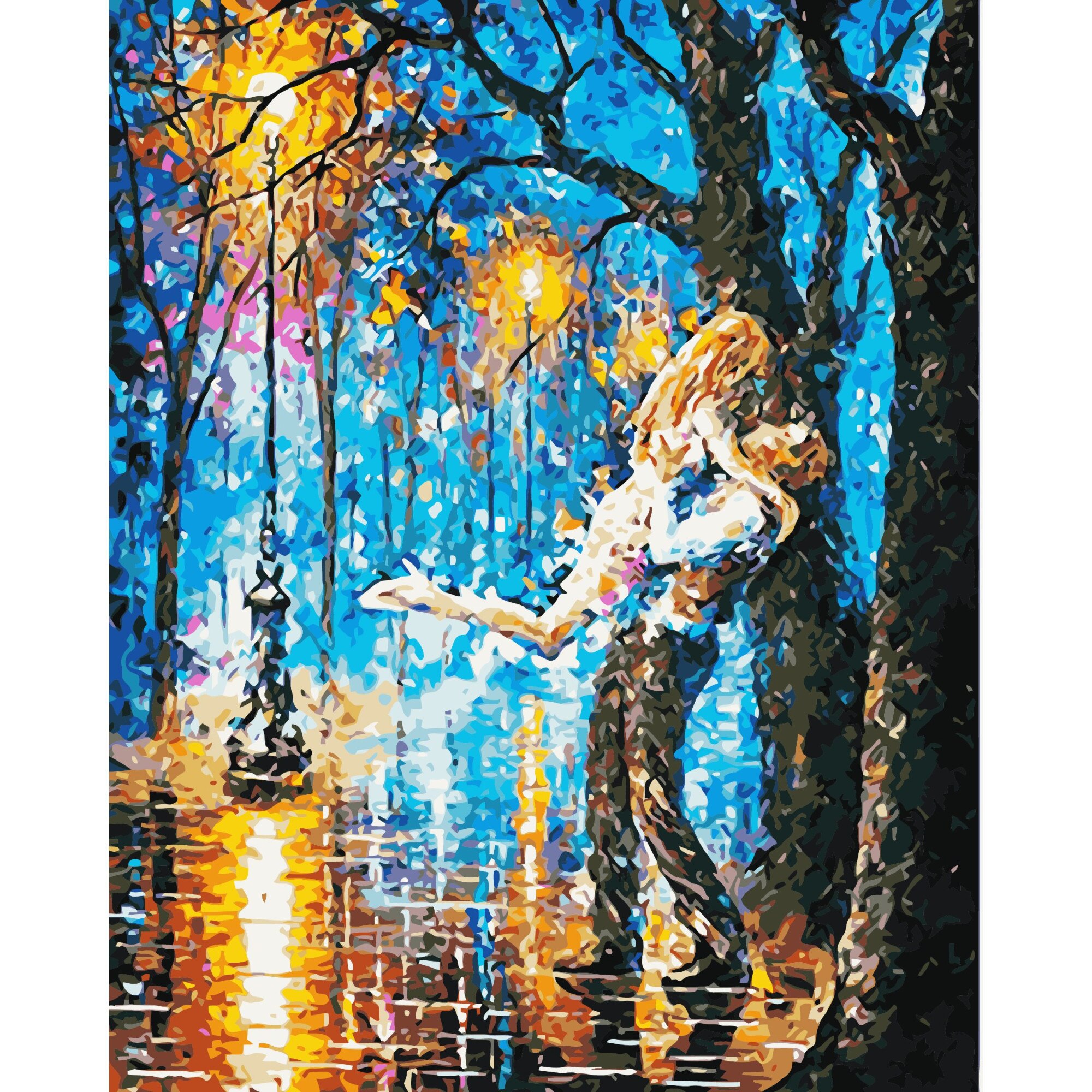 Set Pictura pe numere 40x50 cm, Panza din bumbac pe rama de lemn (PDP-2898)