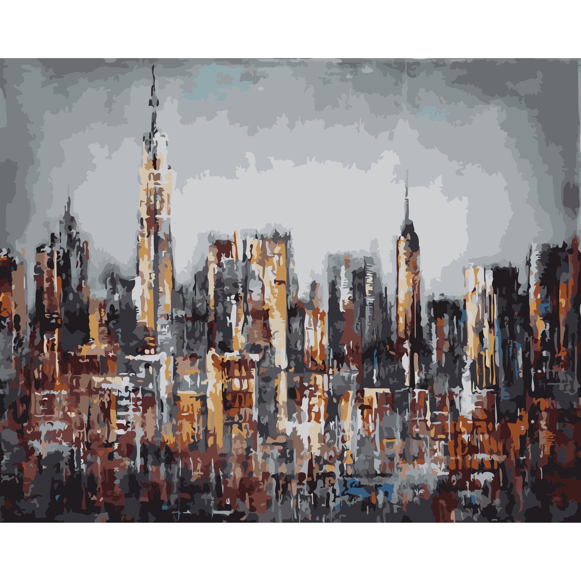 Set Pictura pe numere 40x50 cm, Panza din bumbac pe rama de lemn (PDP-2693)