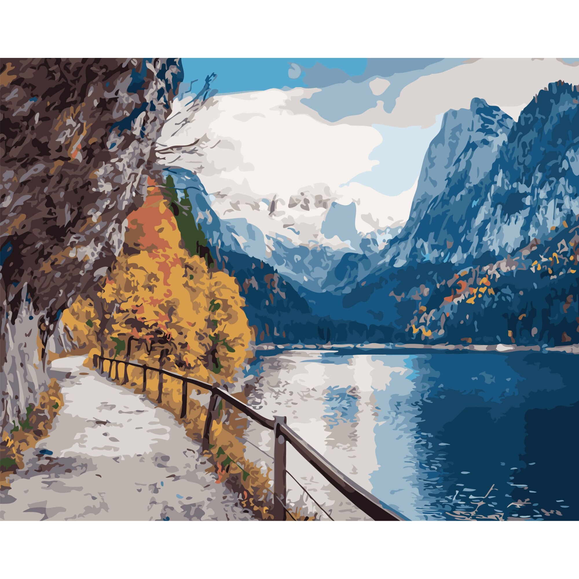Set Pictura pe numere 40x50 cm, Panza din bumbac pe rama de lemn (PDP-2903)