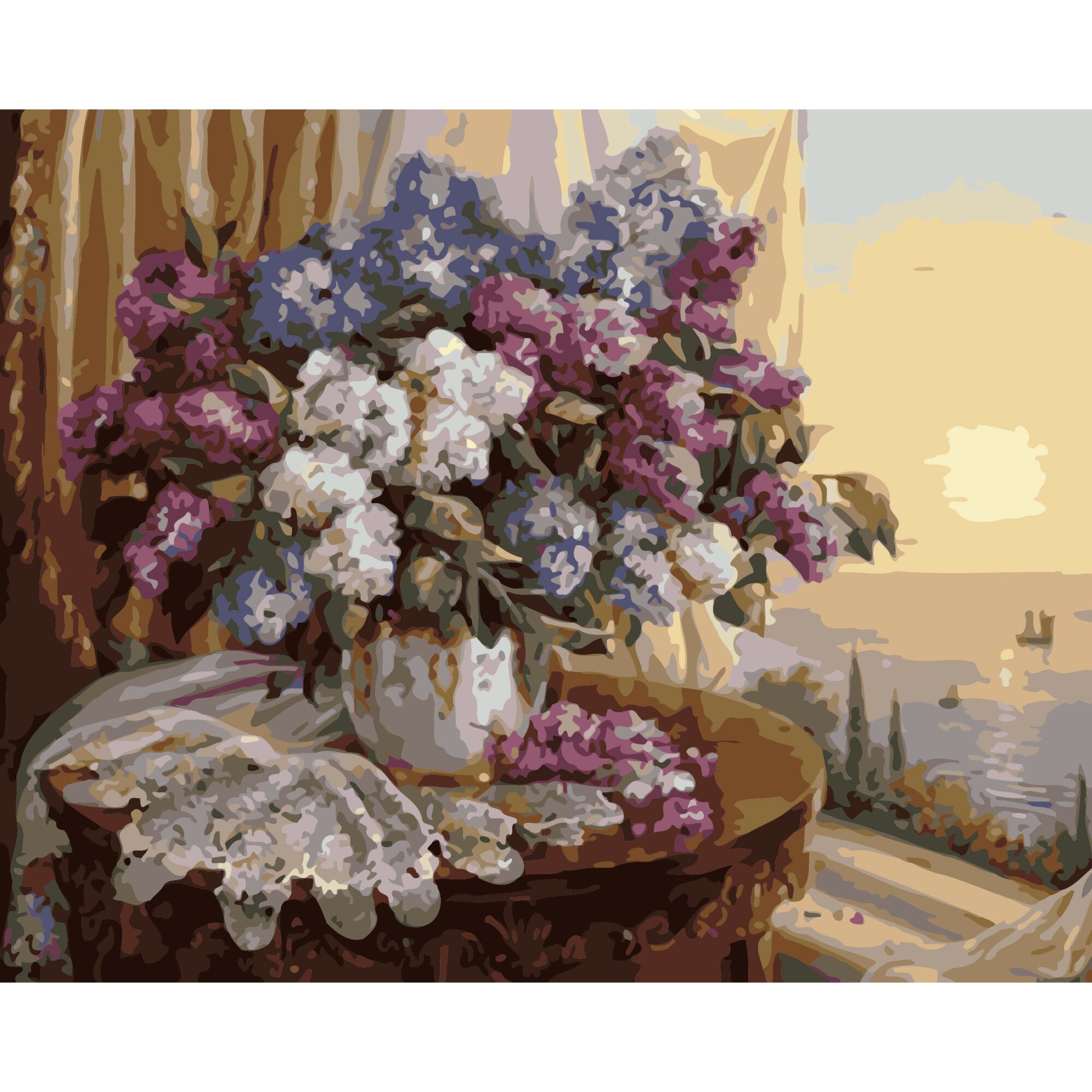 Set Pictura pe numere 40x50 cm, Panza din bumbac pe rama de lemn (PDP-2750)