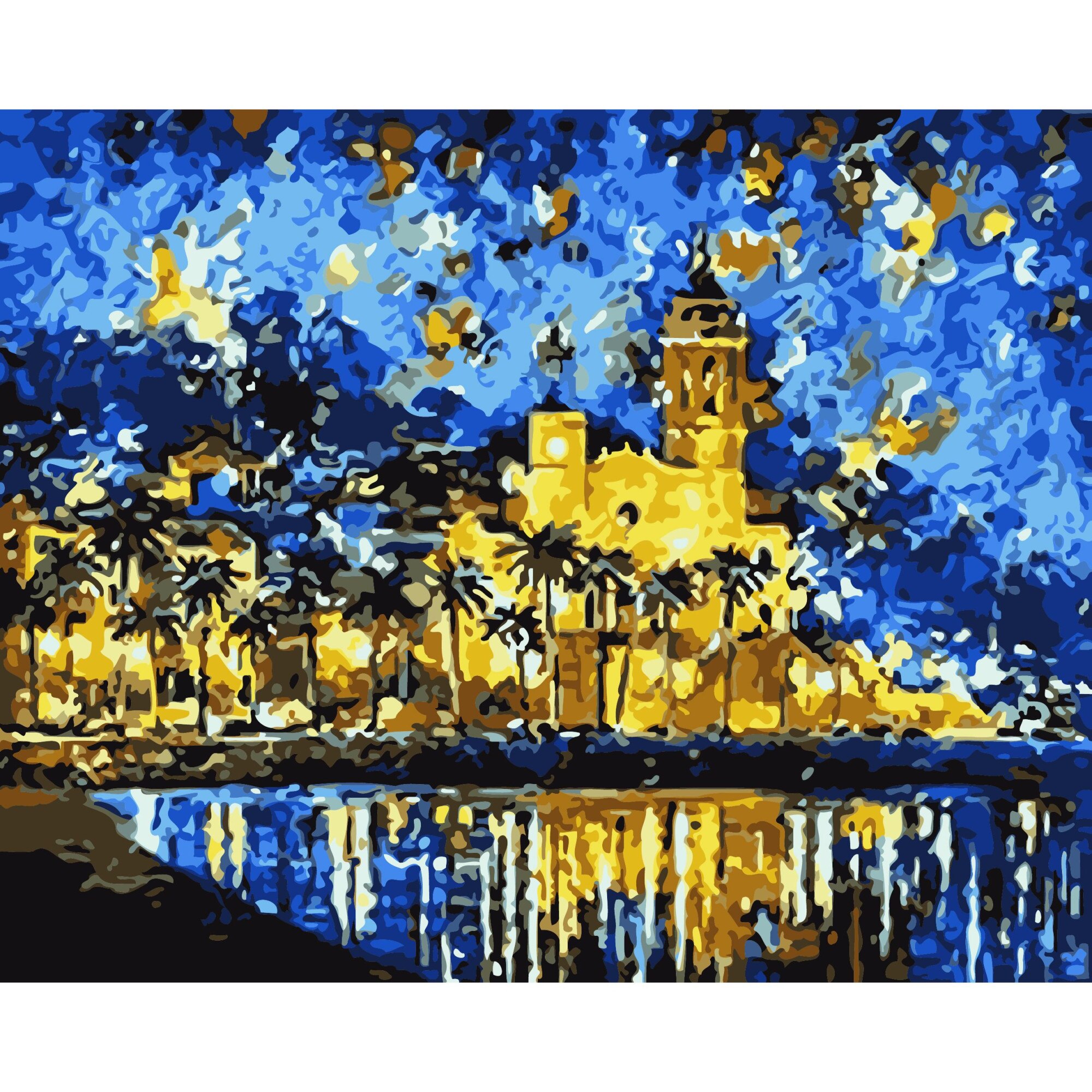 Set Pictura pe numere 40x50 cm, Panza din bumbac pe rama de lemn (PDP-2749)