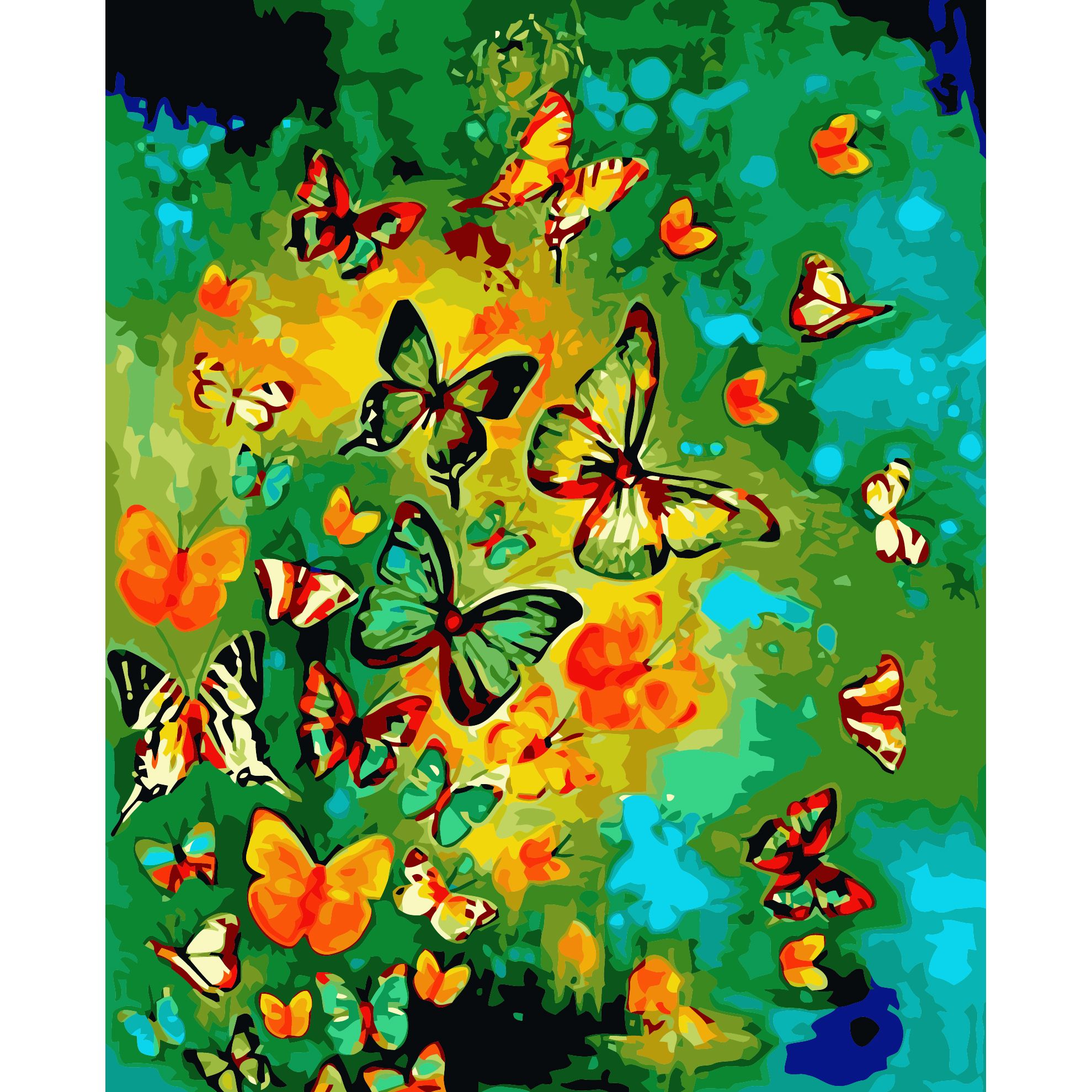 Set Pictura pe numere 40x50 cm, Panza din bumbac pe rama de lemn (PDP-2885)