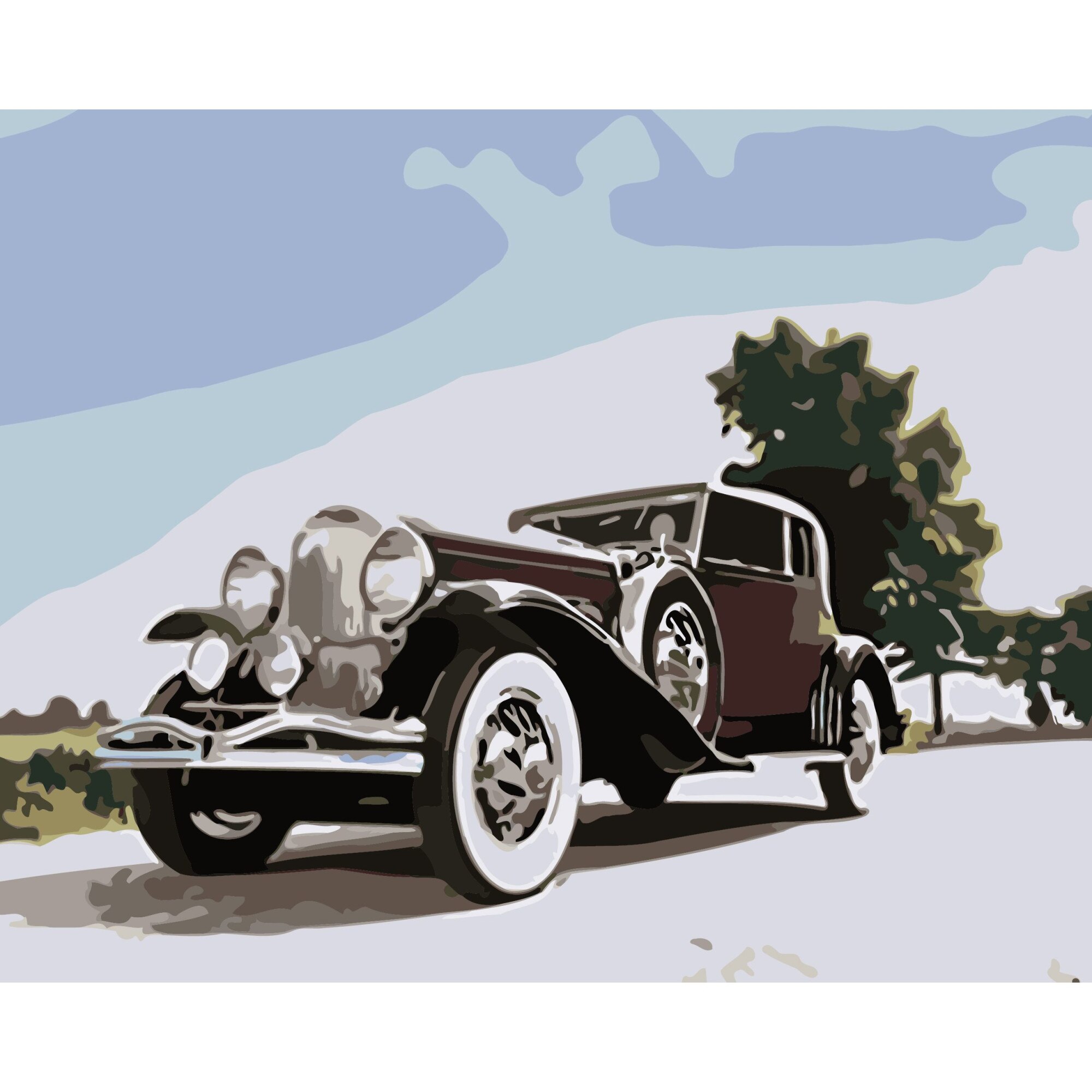 Set Pictura pe numere 40x50 cm, Panza din bumbac pe rama de lemn (PDP-2725)