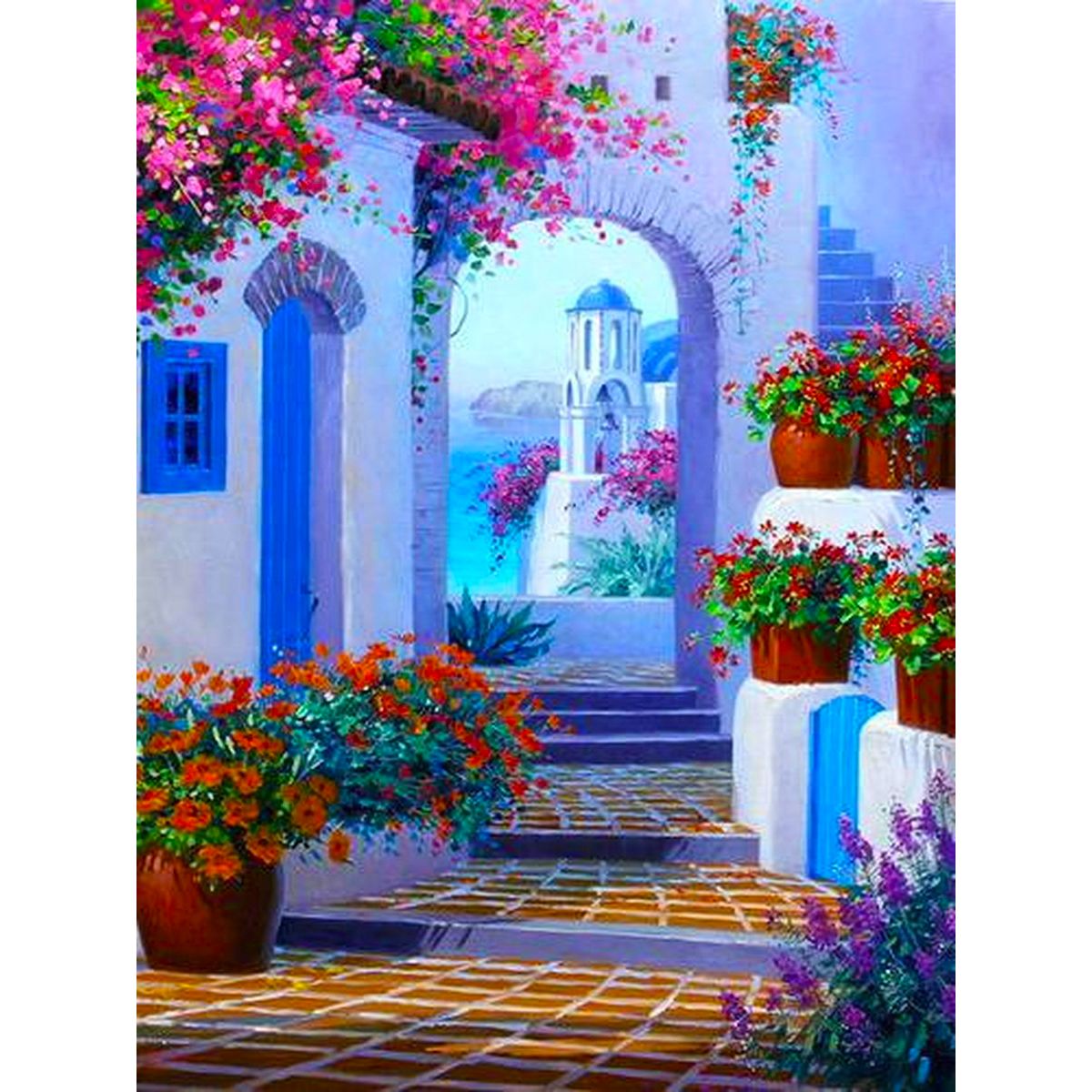 Set Pictura pe numere 40x50 cm, Panza din bumbac pe rama de lemn (PDP-1962)