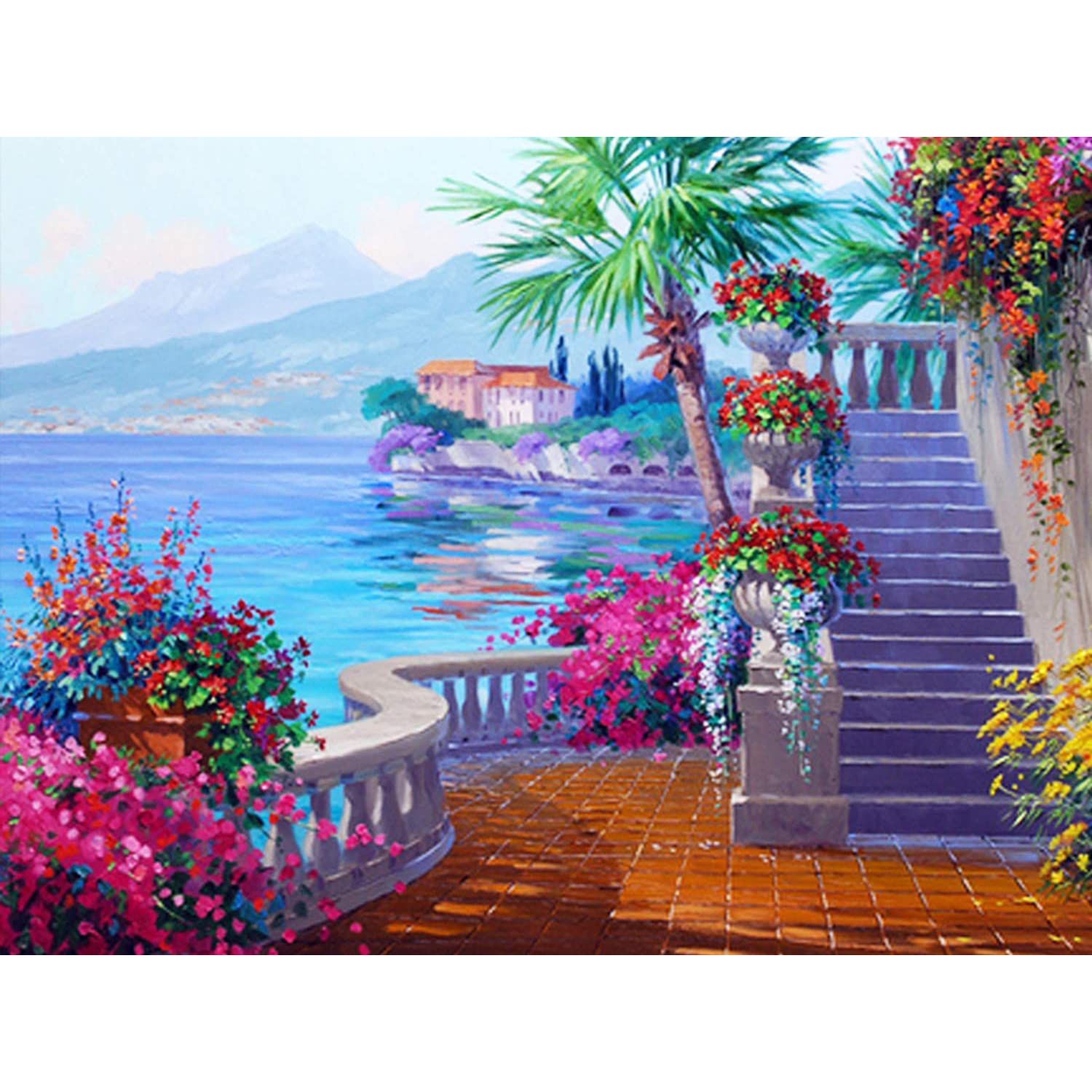 Set Pictura pe numere 40x50 cm, Panza din bumbac pe rama de lemn (PDP-1927)