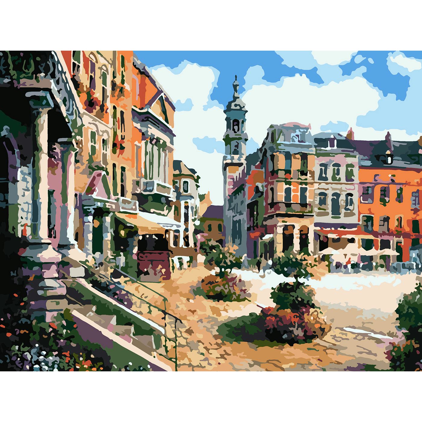 Set Pictura pe numere 40x50 cm, Panza din bumbac pe rama de lemn (PDP-2049)