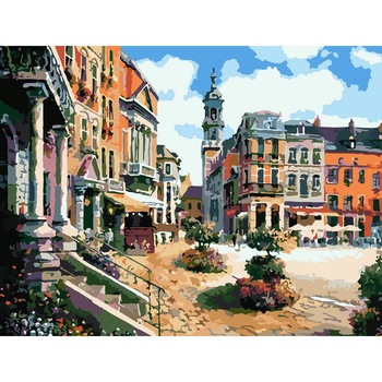 Set Pictura pe numere 40x50 cm, Panza din bumbac pe rama de lemn (PDP-2049) Set Pictura pe numere 40x50 cm, Panza din bumbac pe rama de lemn (PDP-2049)