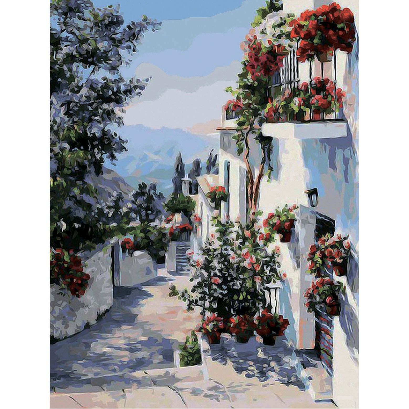 Set Pictura pe numere 40x50 cm, Panza din bumbac pe rama de lemn (PDP-2040)