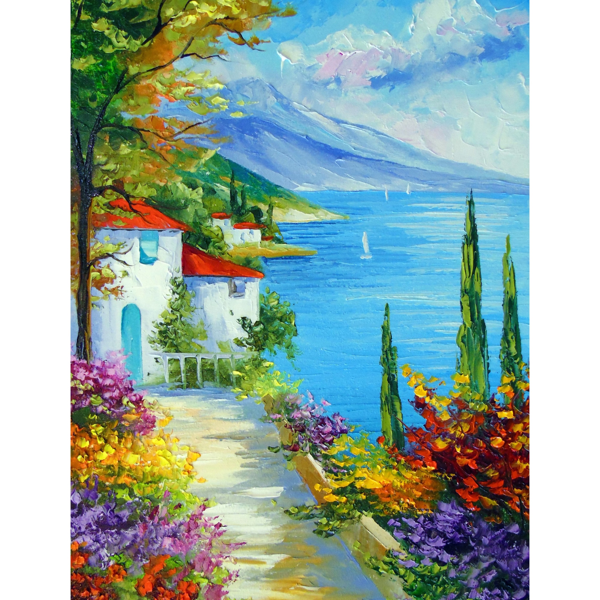 Set Pictura pe numere 40x50 cm, Panza din bumbac pe rama de lemn (PDP-2003)