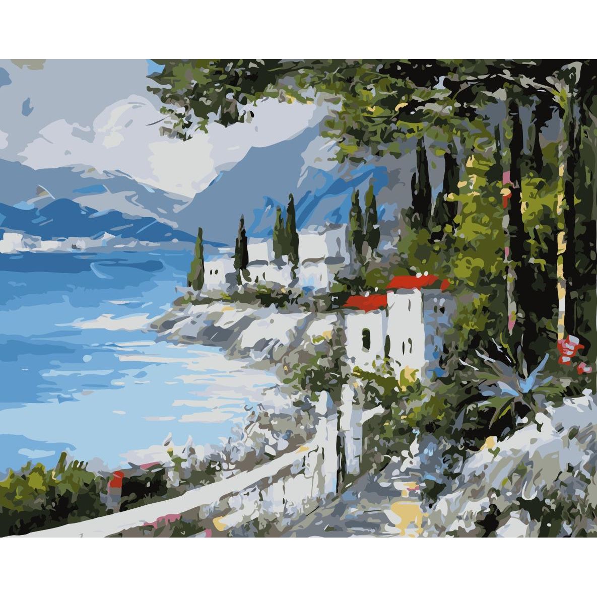 Set Pictura pe numere 40x50 cm, Panza din bumbac pe rama de lemn (PDP-1995)