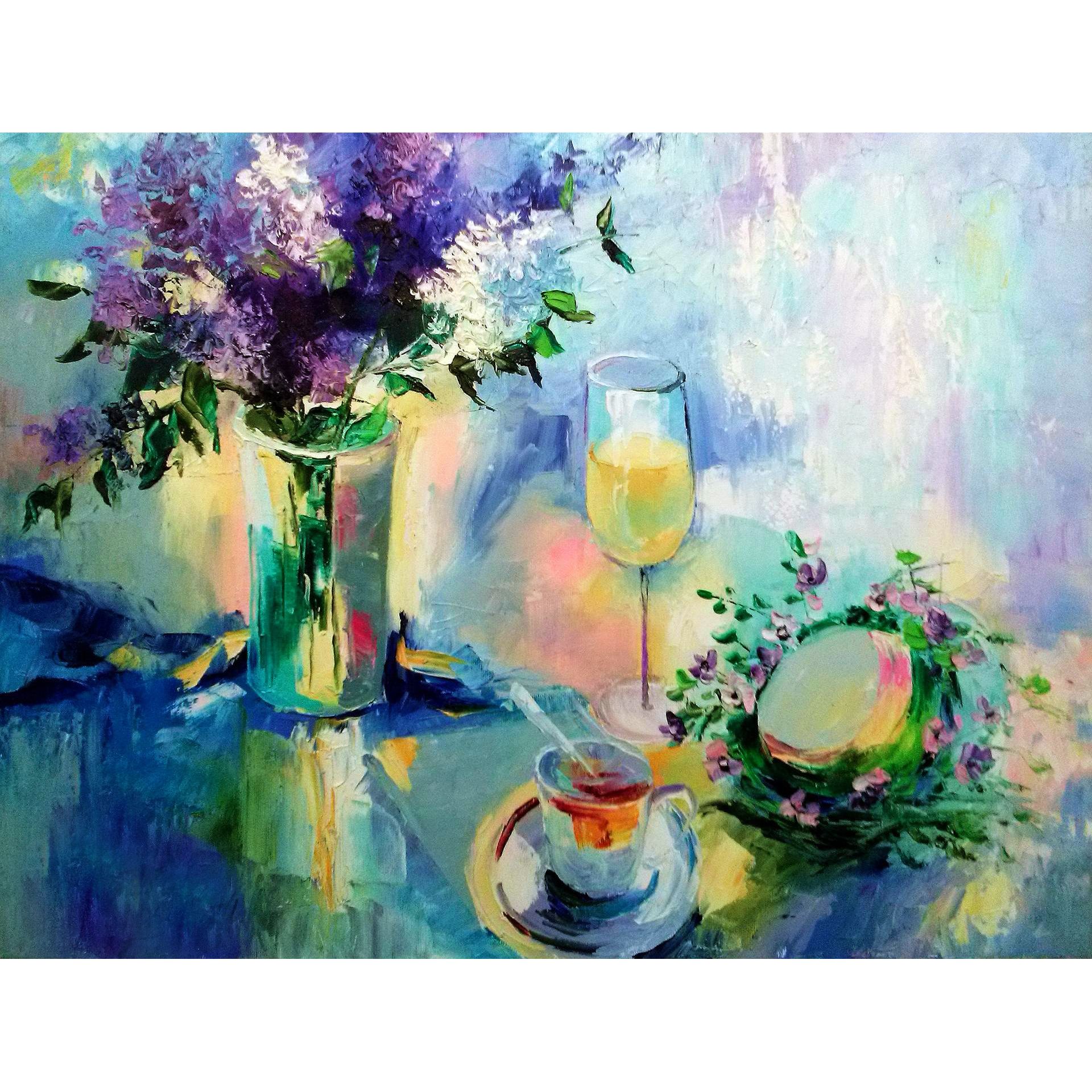 Set Pictura pe numere 40x50 cm, Panza din bumbac pe rama de lemn (PDP-2013)
