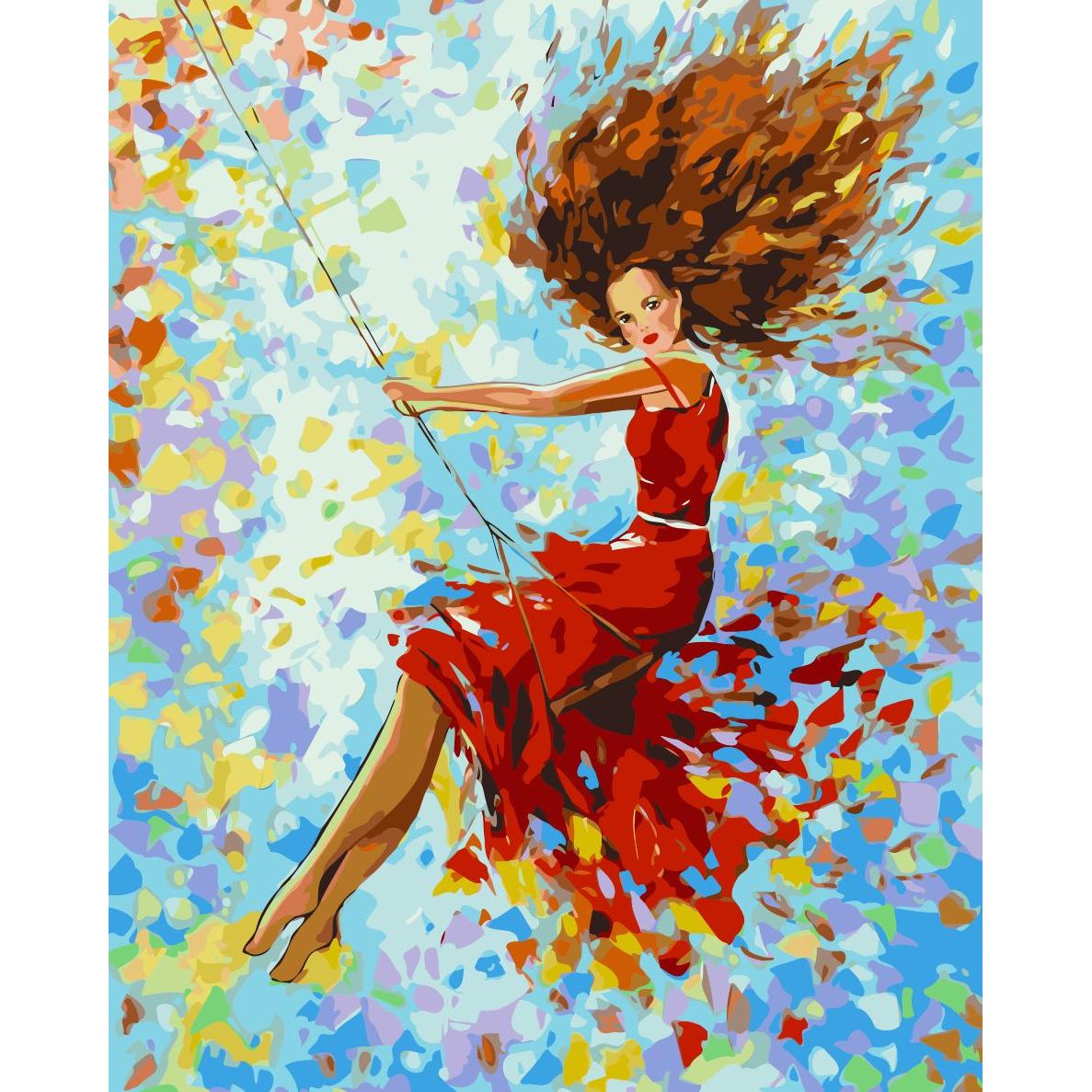 Set Pictura pe numere 40x50 cm, Panza din bumbac pe rama de lemn (PDP-2004)