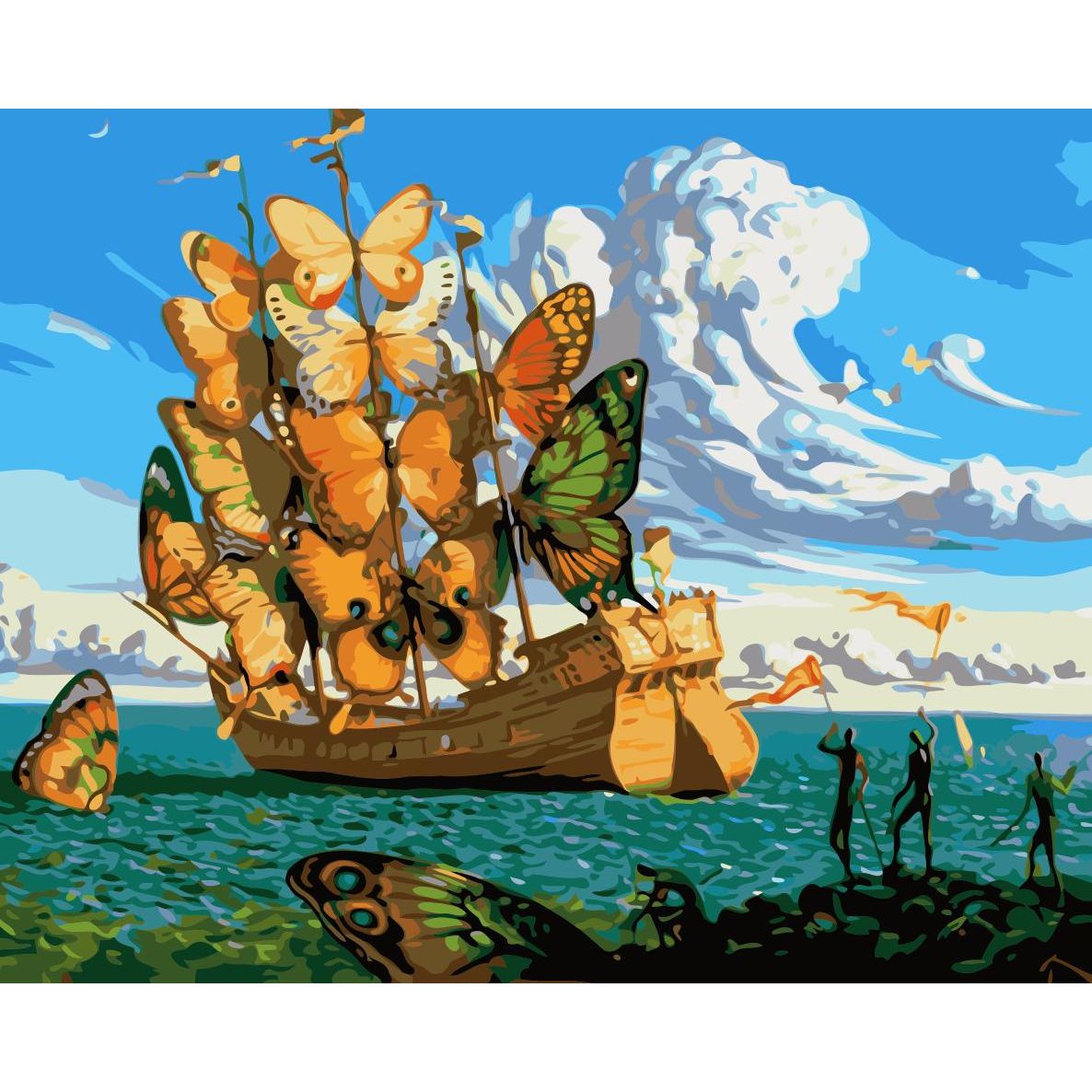 Set Pictura pe numere 40x50 cm, Panza din bumbac pe rama de lemn (PDP-2022)