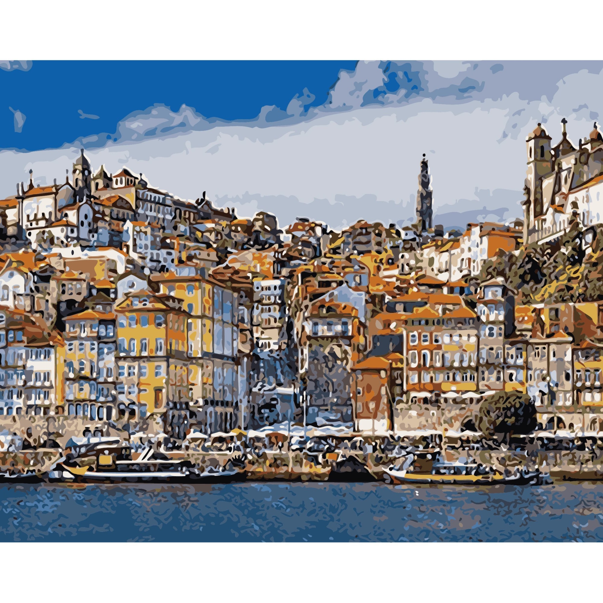 Set Pictura pe numere 40x50 cm, Panza din bumbac pe rama de lemn (PDP-2718)